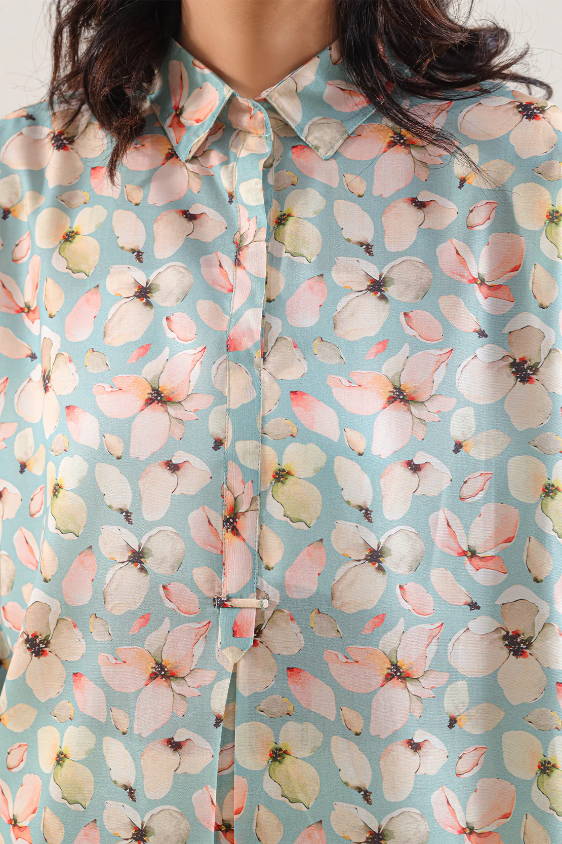 Printed Dobby Self Stitched Shirt - Image 4