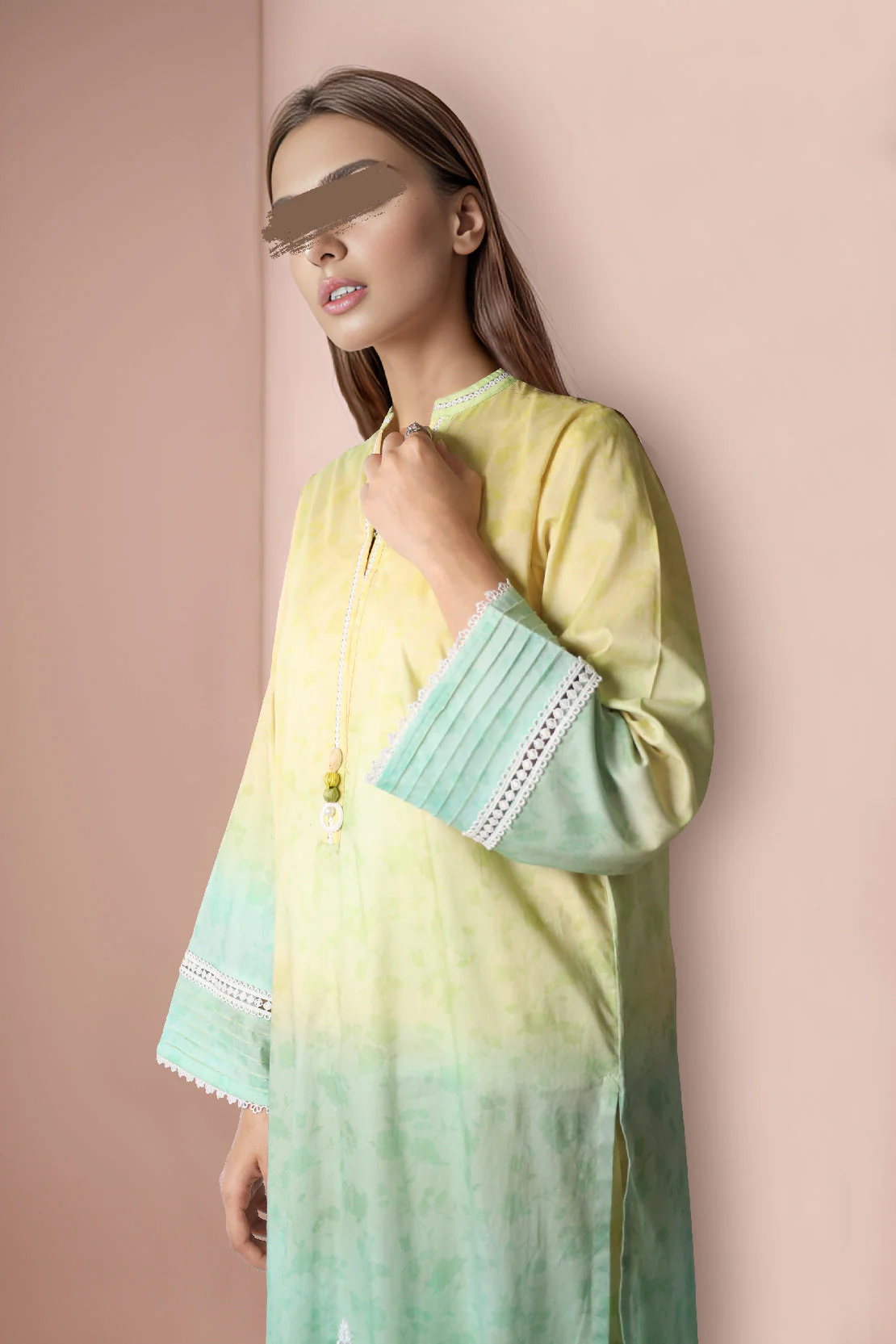 Printed Emb Cambric Stitched 2 Piece (Shirt/Trouser) - Image 3