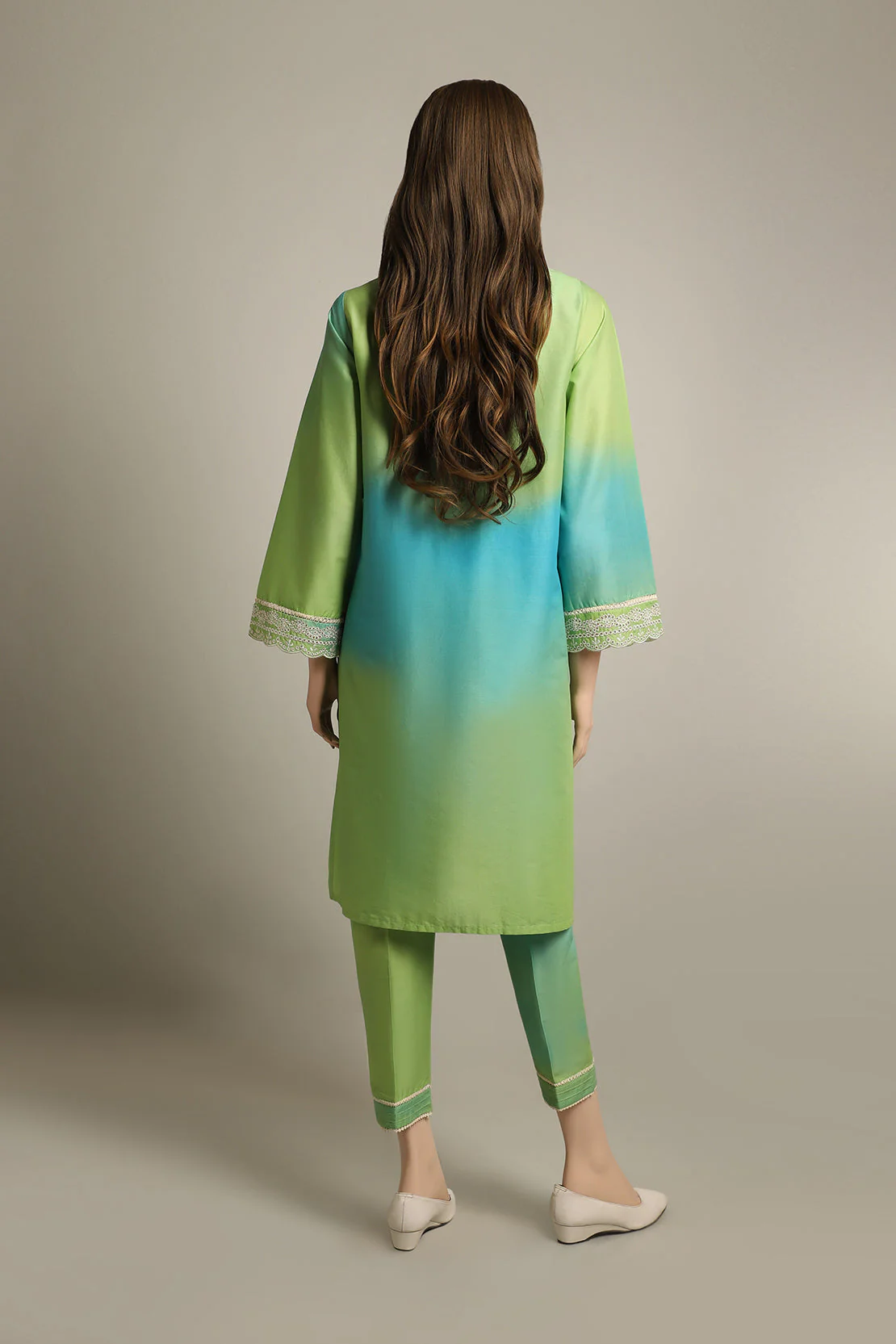 Printed Emb Cambric Stitched 2 Piece (Shirt/Trouser) - Image 2