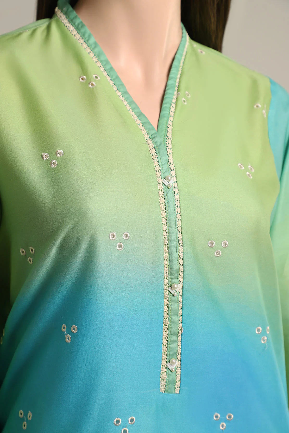 Printed Emb Cambric Stitched 2 Piece (Shirt/Trouser) - Image 3