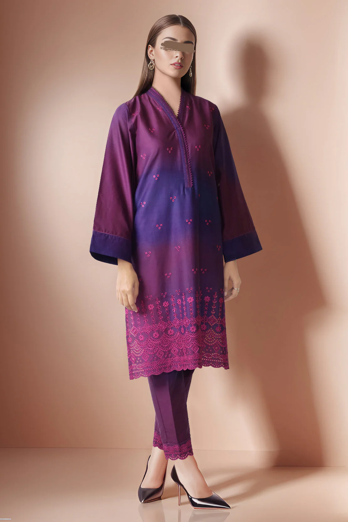 Printed Emb Cambric Stitched 2 Piece (Shirt/Trouser)