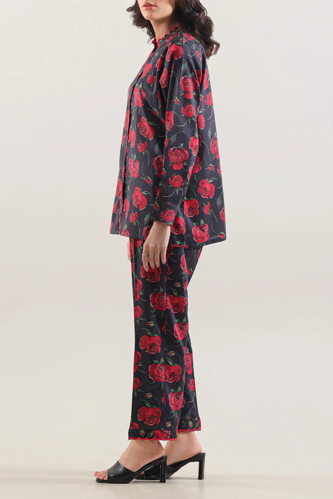 Printed Embroidered Arabic Lawn Stitched 2 Piece (Shirt/Trouser) - Image 2