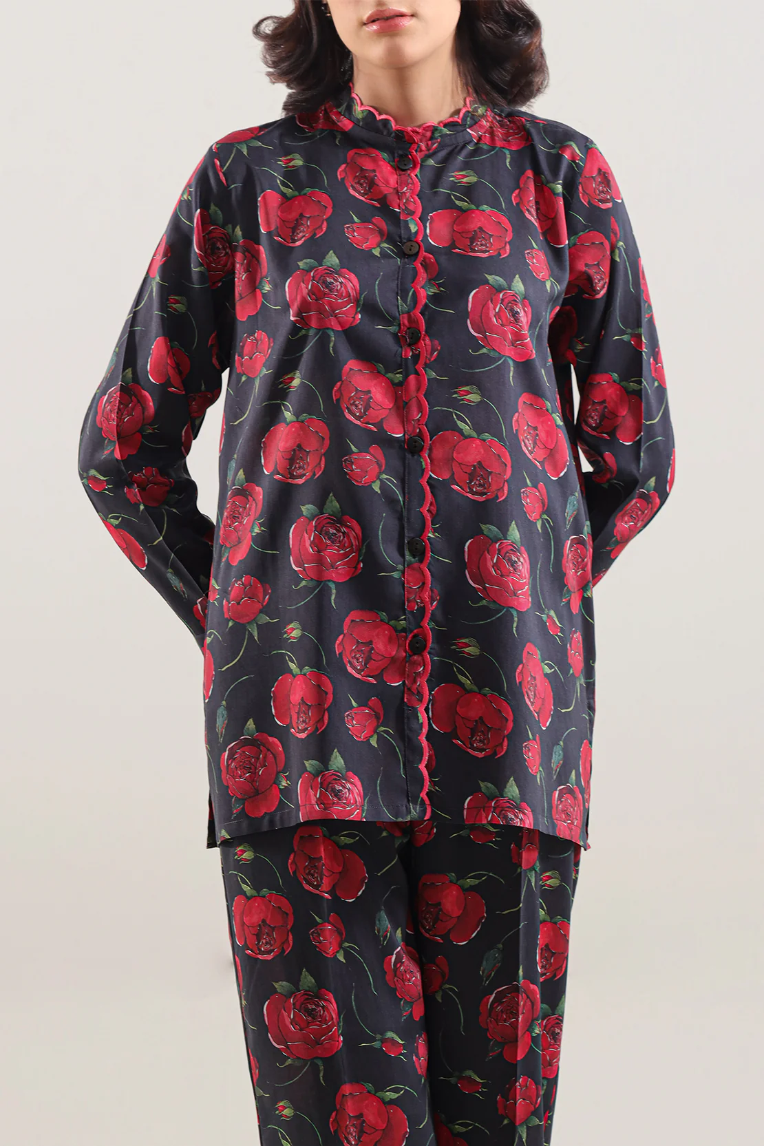 Printed Embroidered Arabic Lawn Stitched 2 Piece (Shirt/Trouser) - Image 3