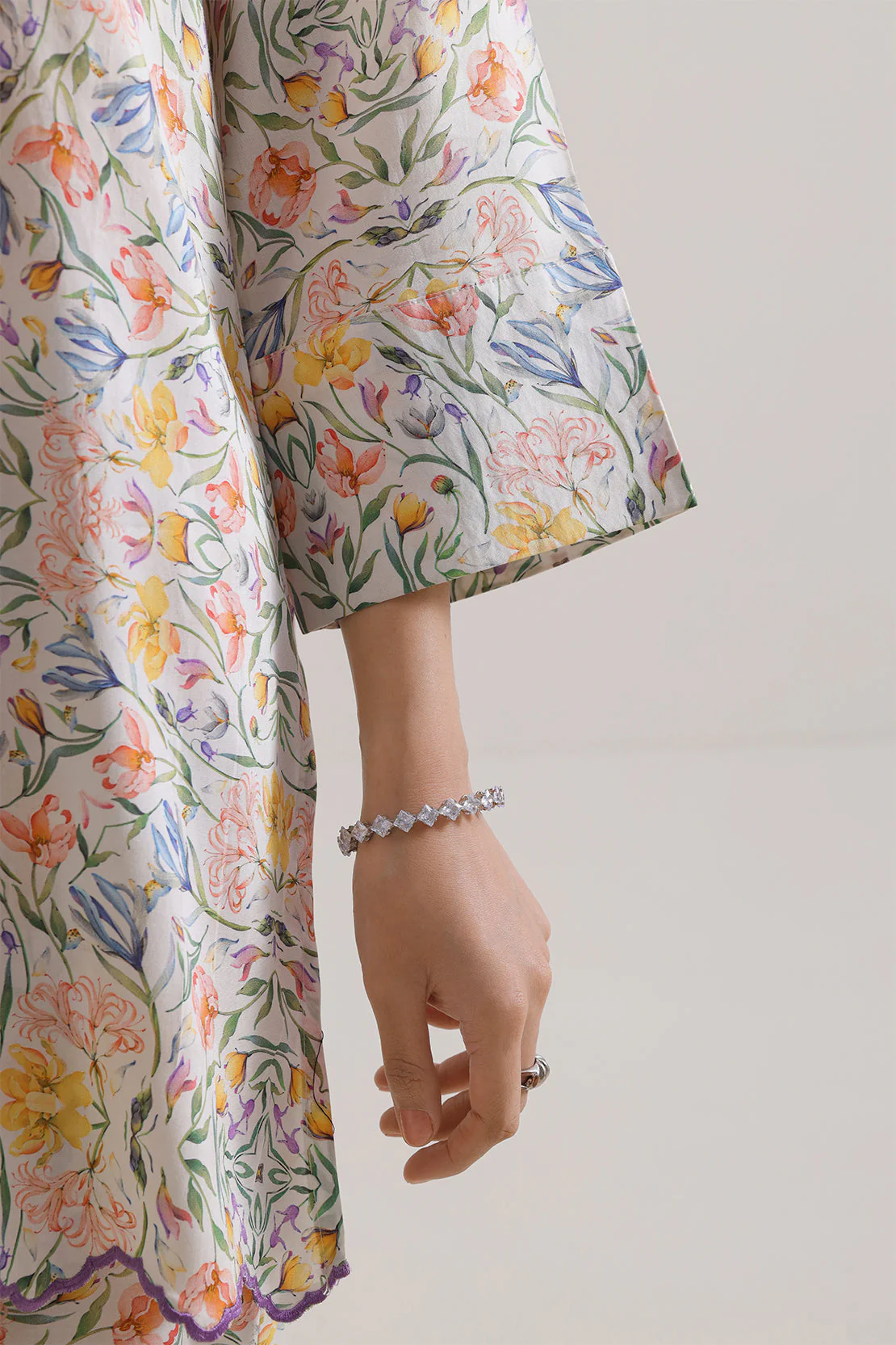 Printed Embroidered Arabic Lawn Stitched 2 Piece (Shirt/Trouser) - Image 5