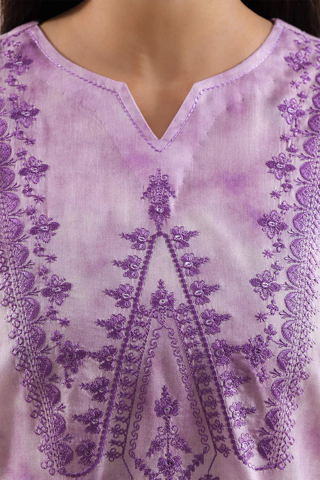 Printed Embroidered Arabic Lawn Stitched 2 Piece (Shirt/Trouser) - Image 3