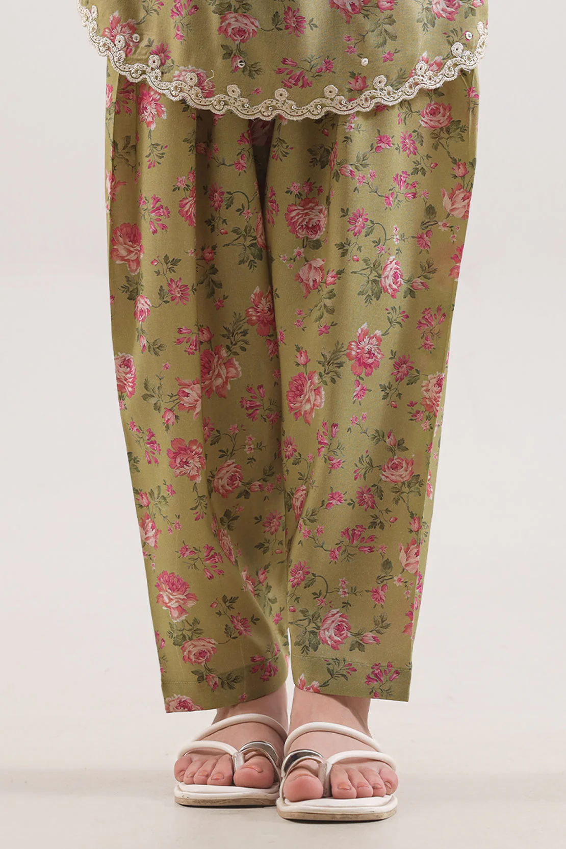 Printed Embroidered Arabic Lawn Stitched 2 Piece (Shirt/Trouser) - Image 5