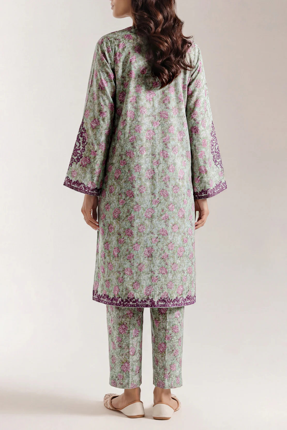 Printed Embroidered Arabic Lawn Stitched 2 Piece (Shirt/Trouser) - Image 3
