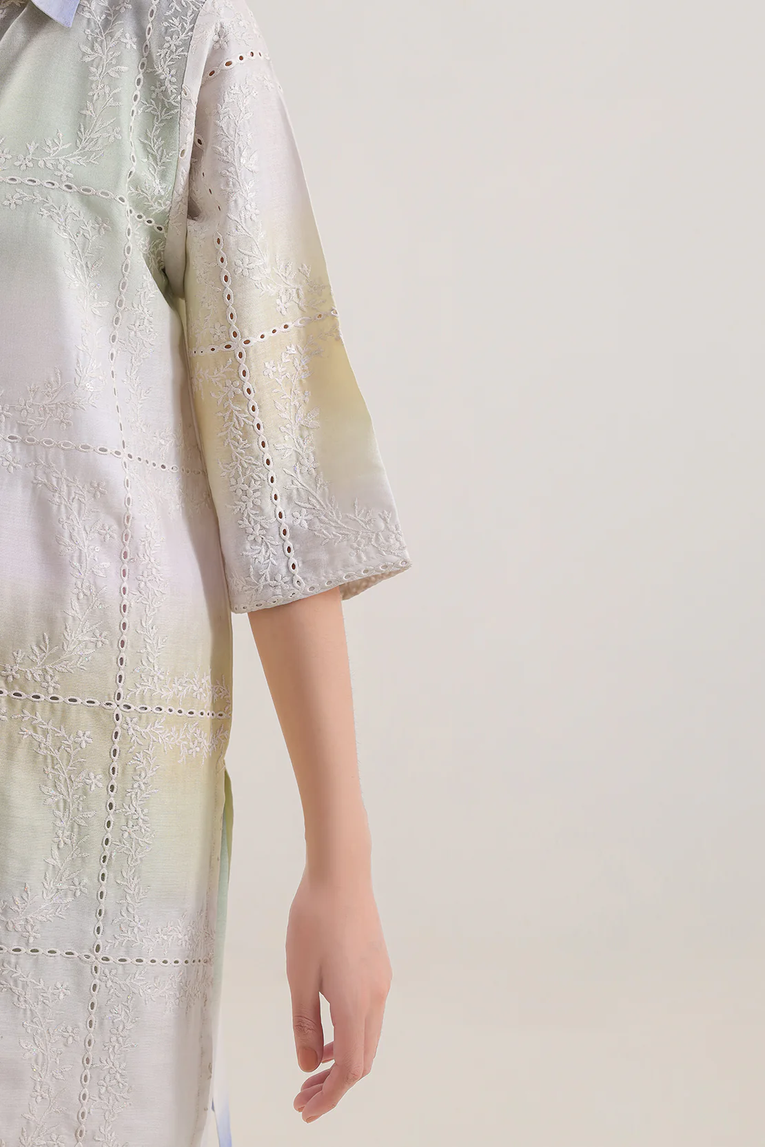 Printed Embroidered Arabic Lawn Stitched 2 Piece (Shirt/Trouser) - Image 4