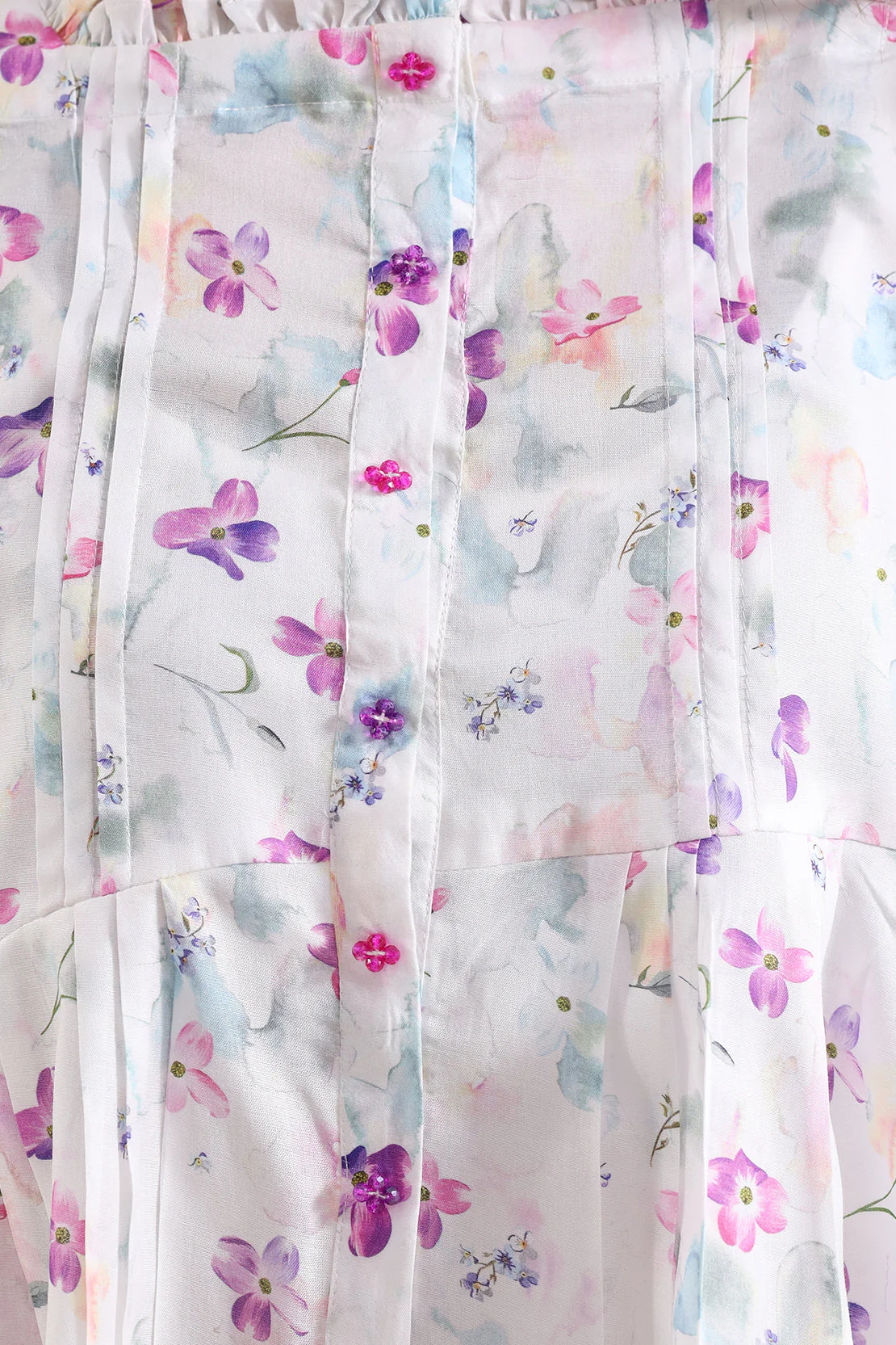 Printed Embroidered Arabic Lawn Stitched Shirt - Image 5