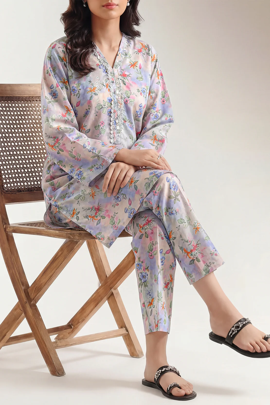Printed Embroidered Arabic Premium Lawn Stitched 2 Piece (Shirt/Trouser)