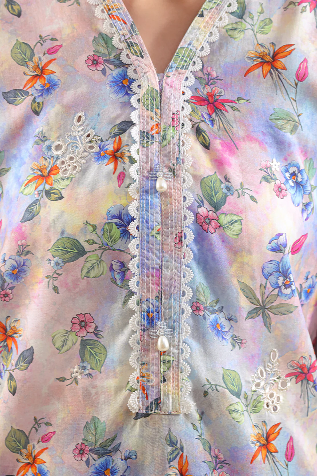 Printed Embroidered Arabic Premium Lawn Stitched 2 Piece (Shirt/Trouser) - Image 3