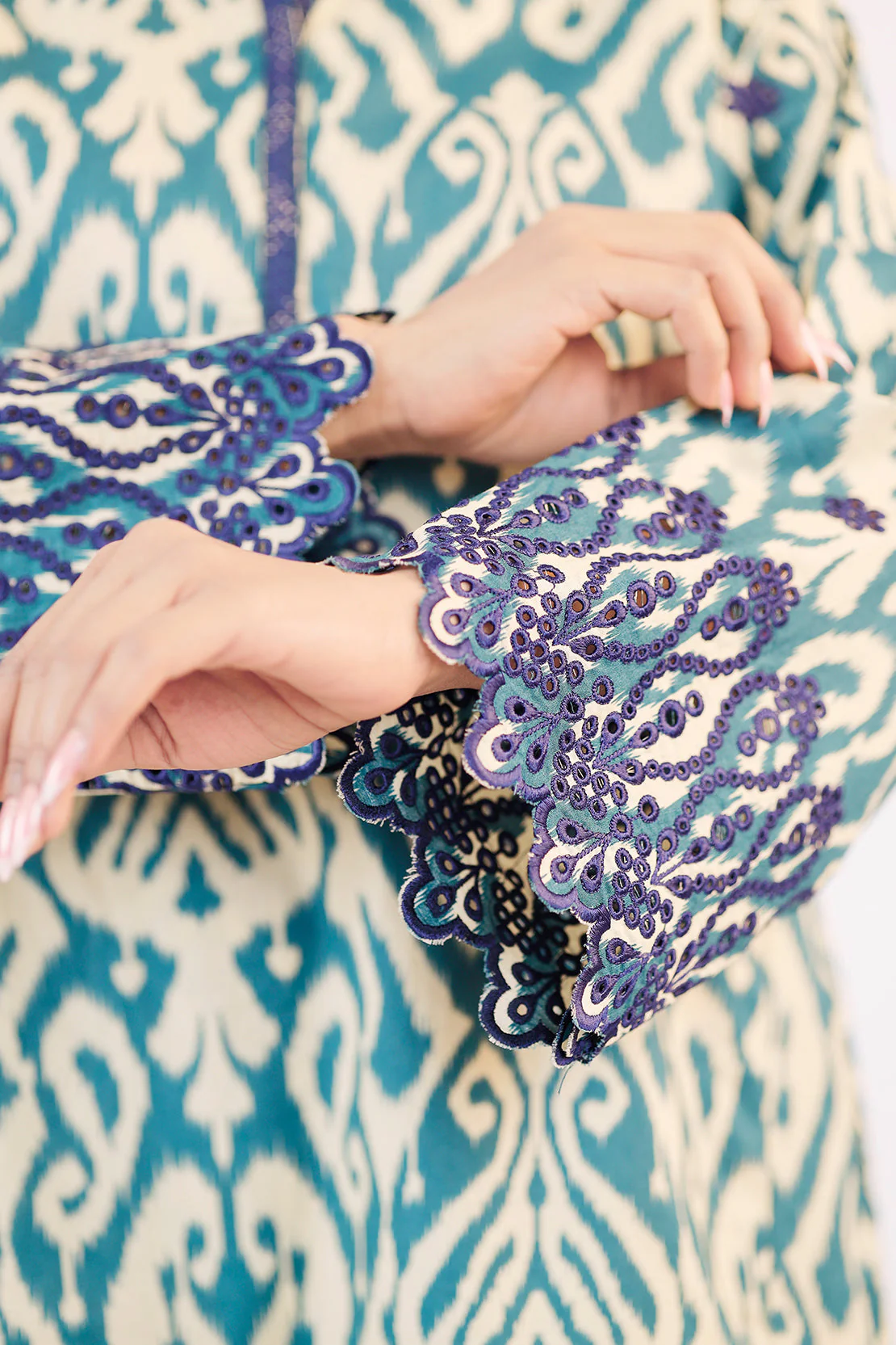 Printed Embroidered Cambric Stitched 2 Piece (Shirt/Trouser) - Image 6