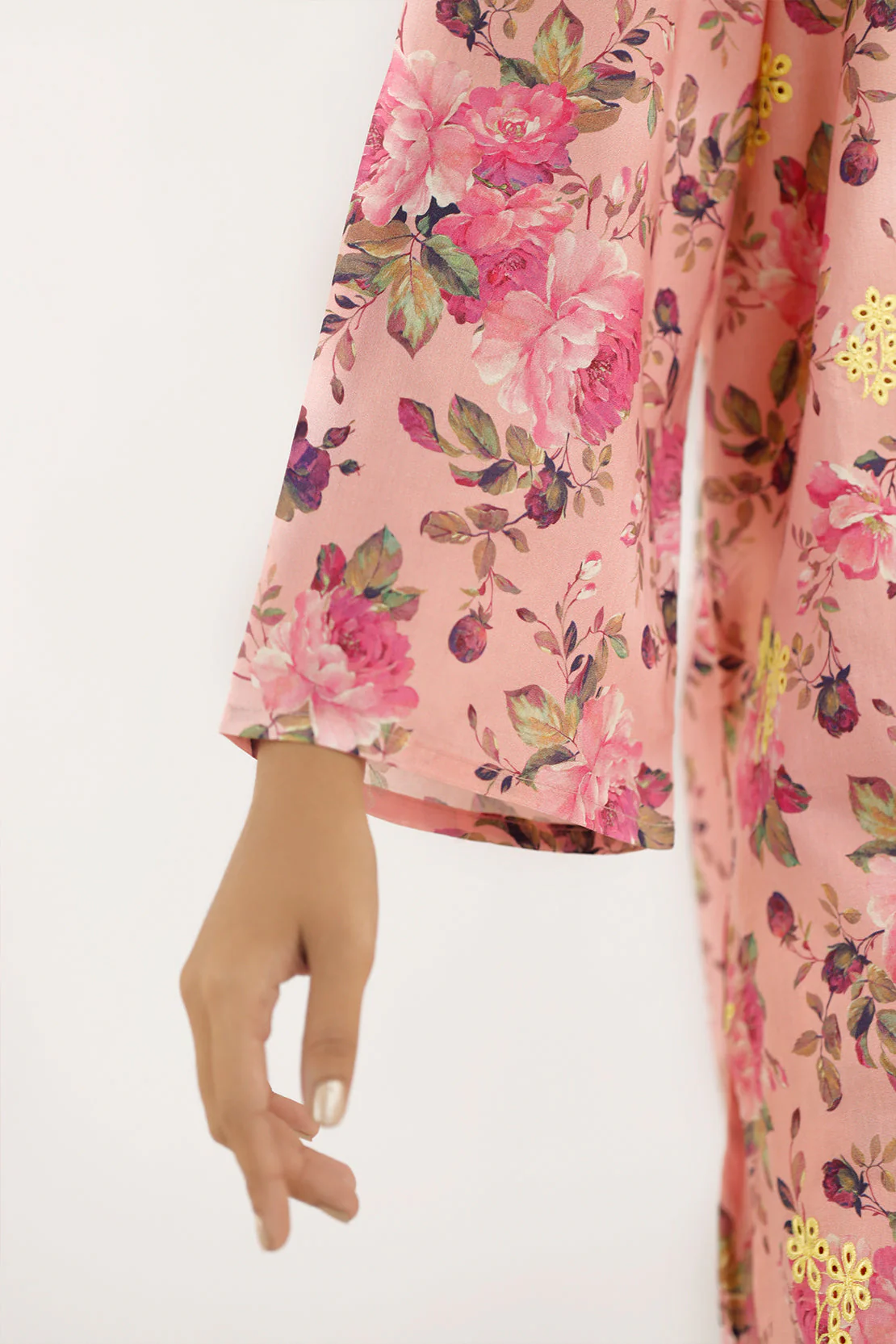 Printed Embroidered Cambric Stitched 2 Piece (Shirt/Trouser) - Image 4