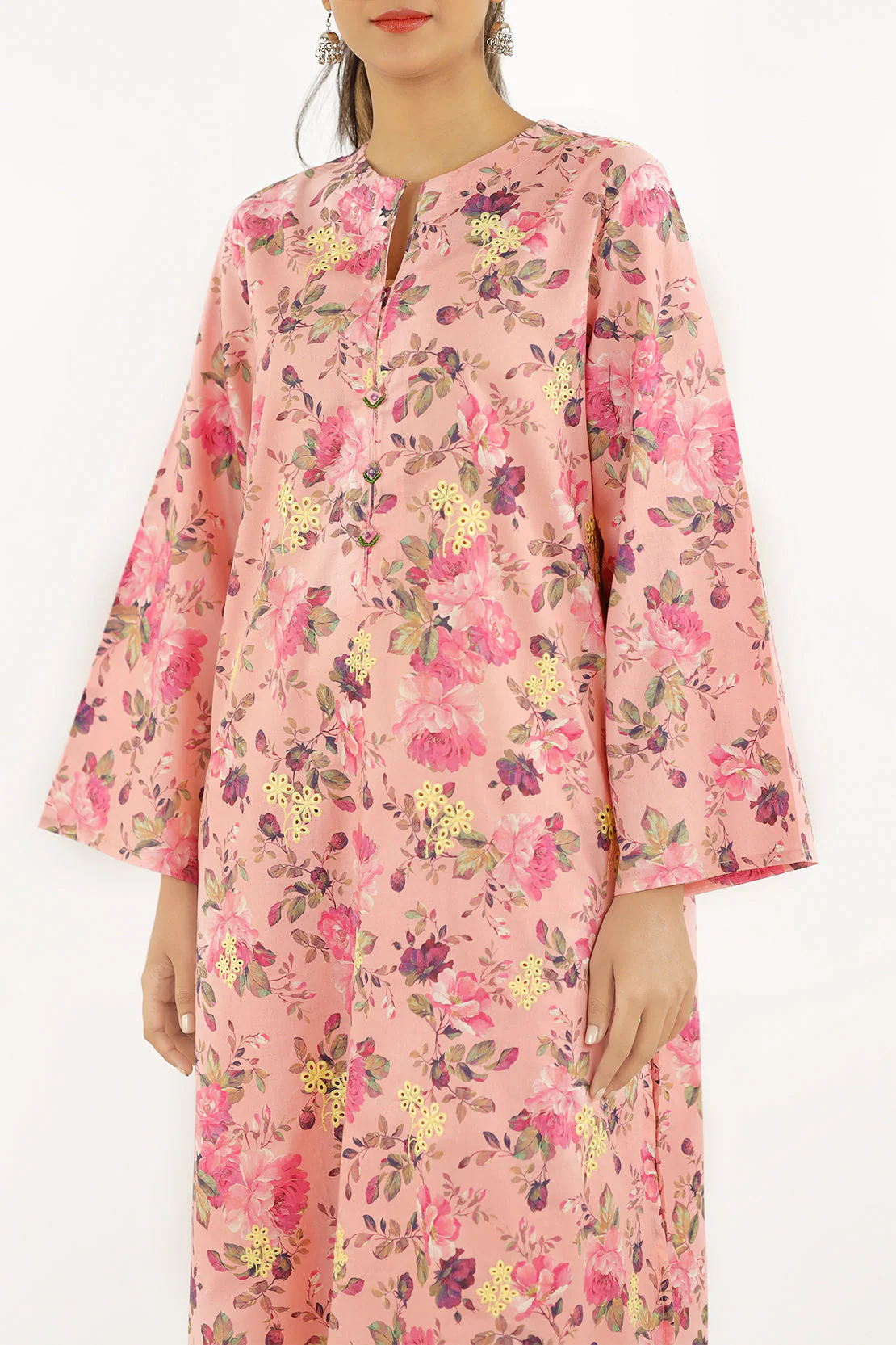 Printed Embroidered Cambric Stitched 2 Piece (Shirt/Trouser) - Image 7