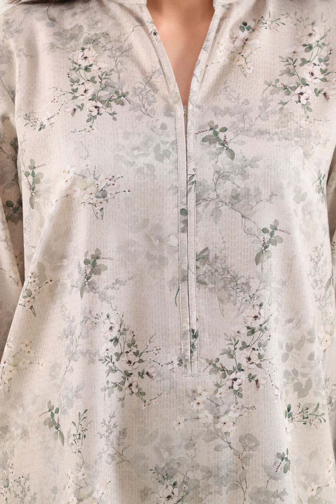 Printed Embroidered Cambric Stitched 2 Piece (Shirt/Trouser) - Image 3