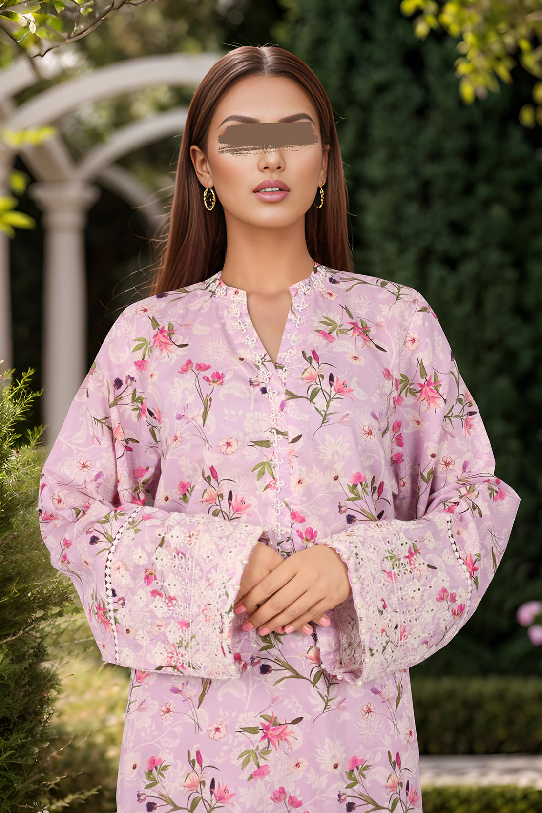 Printed Embroidered Cotton Filament Stitched 2 Piece (Shirt/Trouser) - Image 2