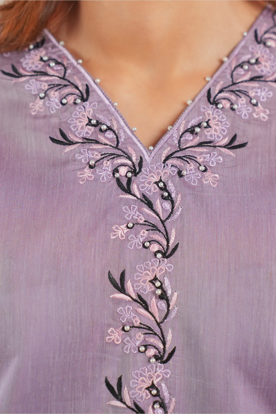 Printed Embroidered Cotton Filament Stitched 3 Piece - Image 7