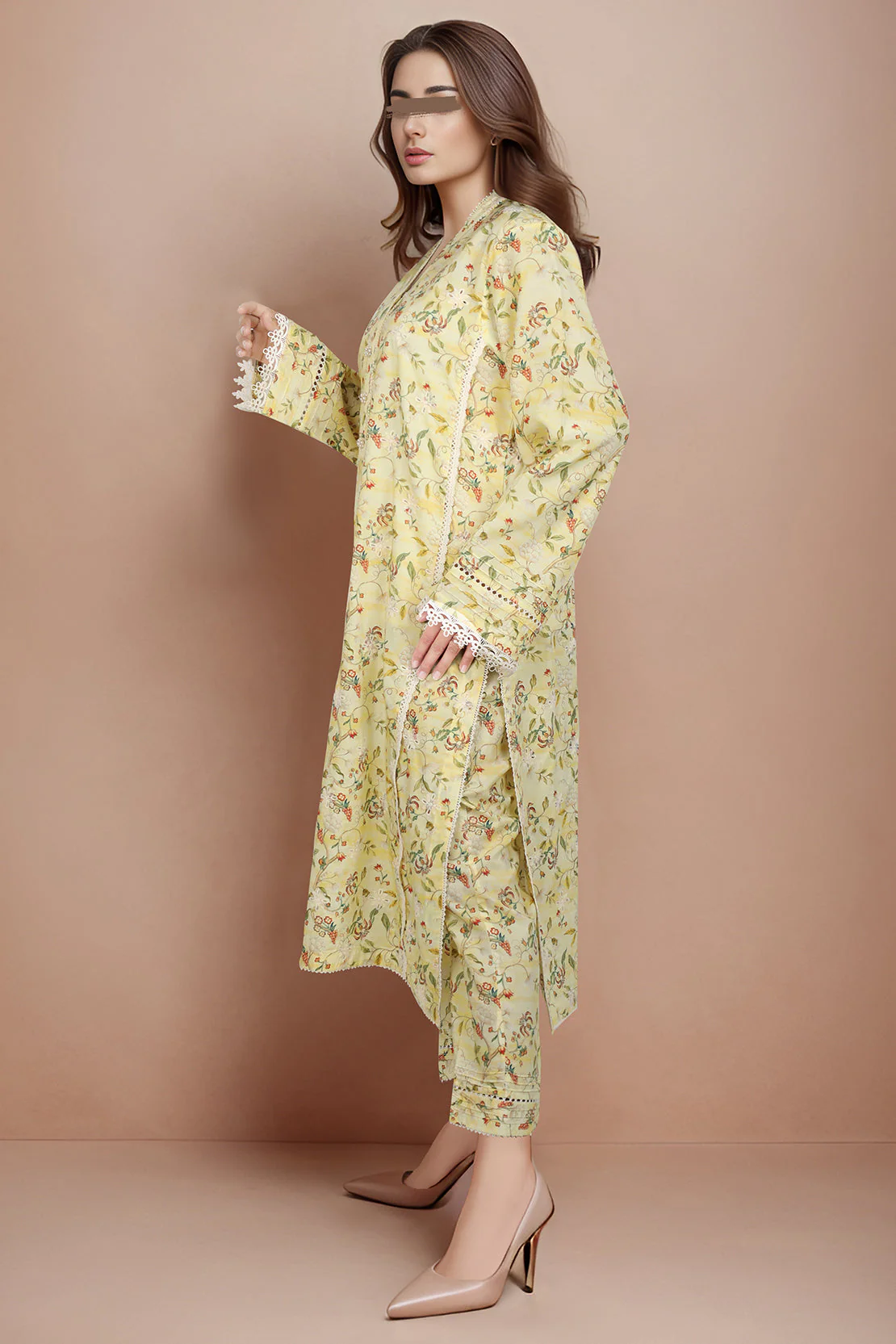 Printed Embroidered Cotton Filament Stitched Shirt - Image 3