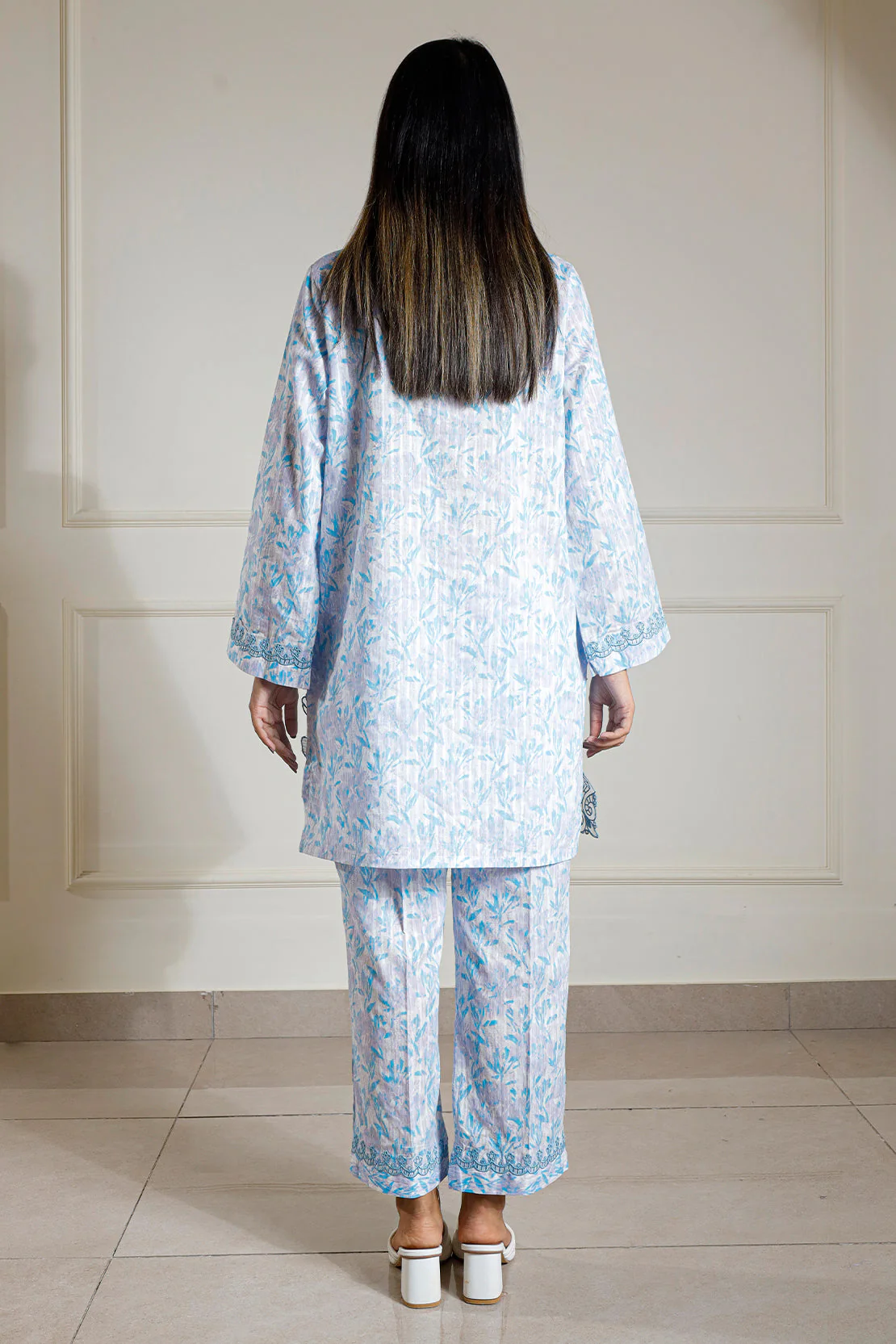 Printed Embroidered Cotton Stitched 2 Piece (Shirt/Trouser) - Image 6