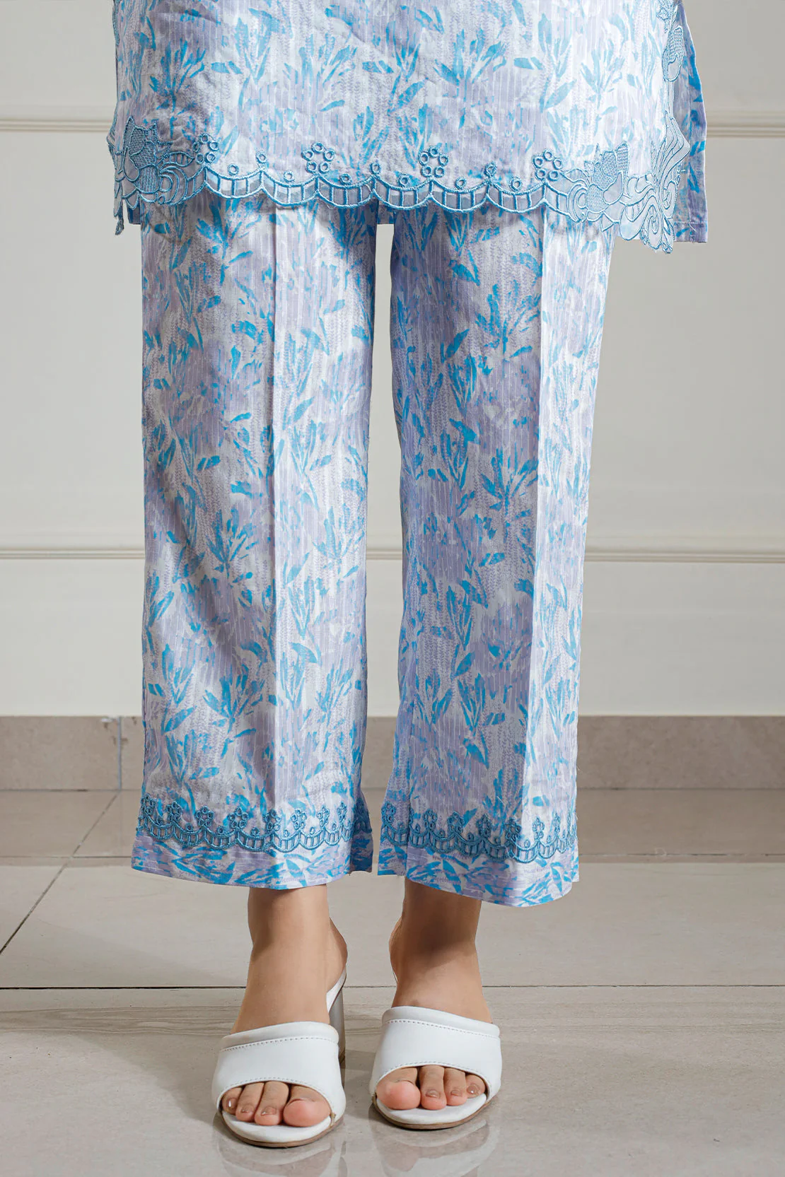 Printed Embroidered Cotton Stitched 2 Piece (Shirt/Trouser) - Image 7