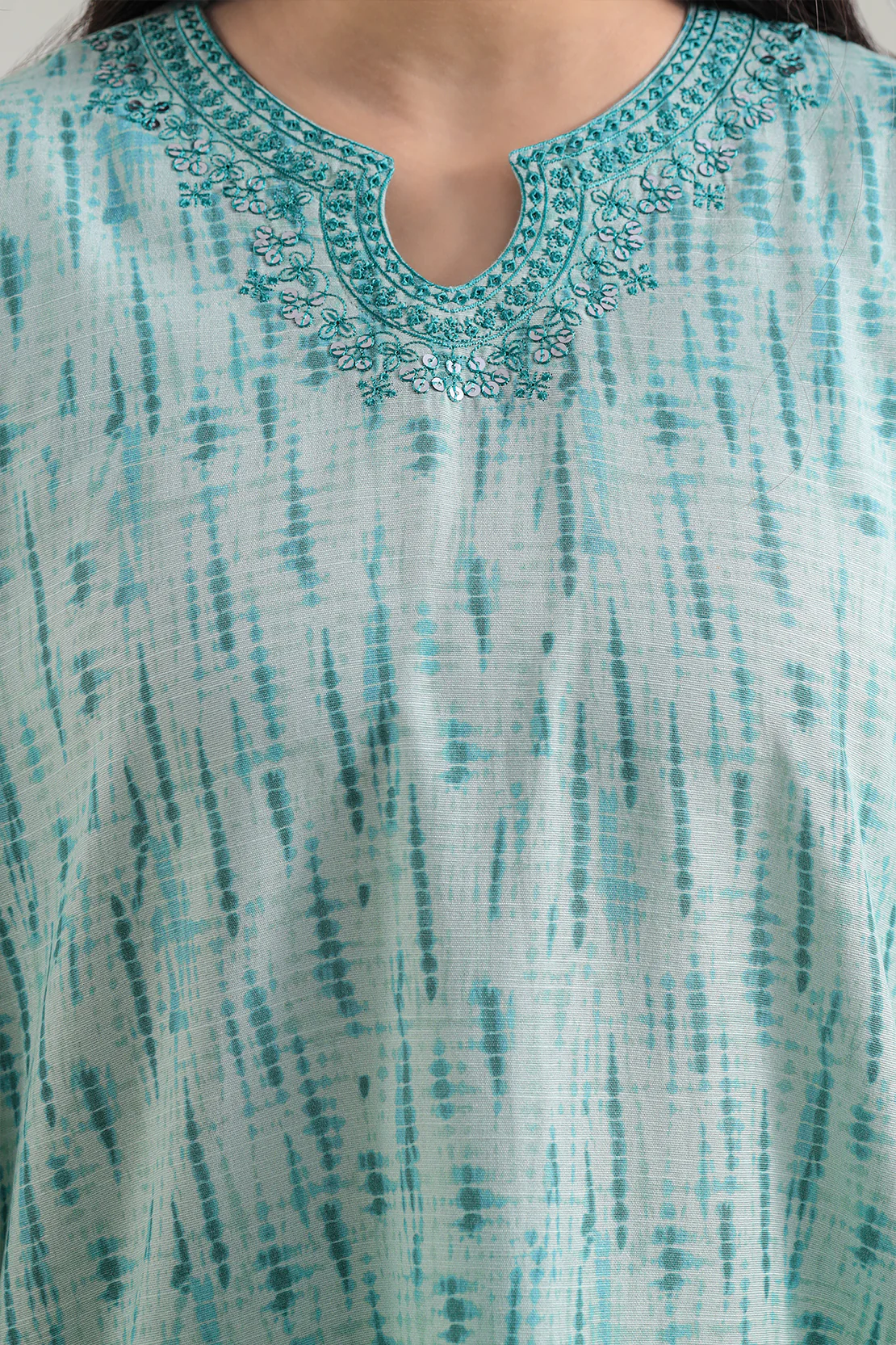 Printed Embroidered Khaddar Stitched 2 Piece (Shirt/Trouser) - Image 3
