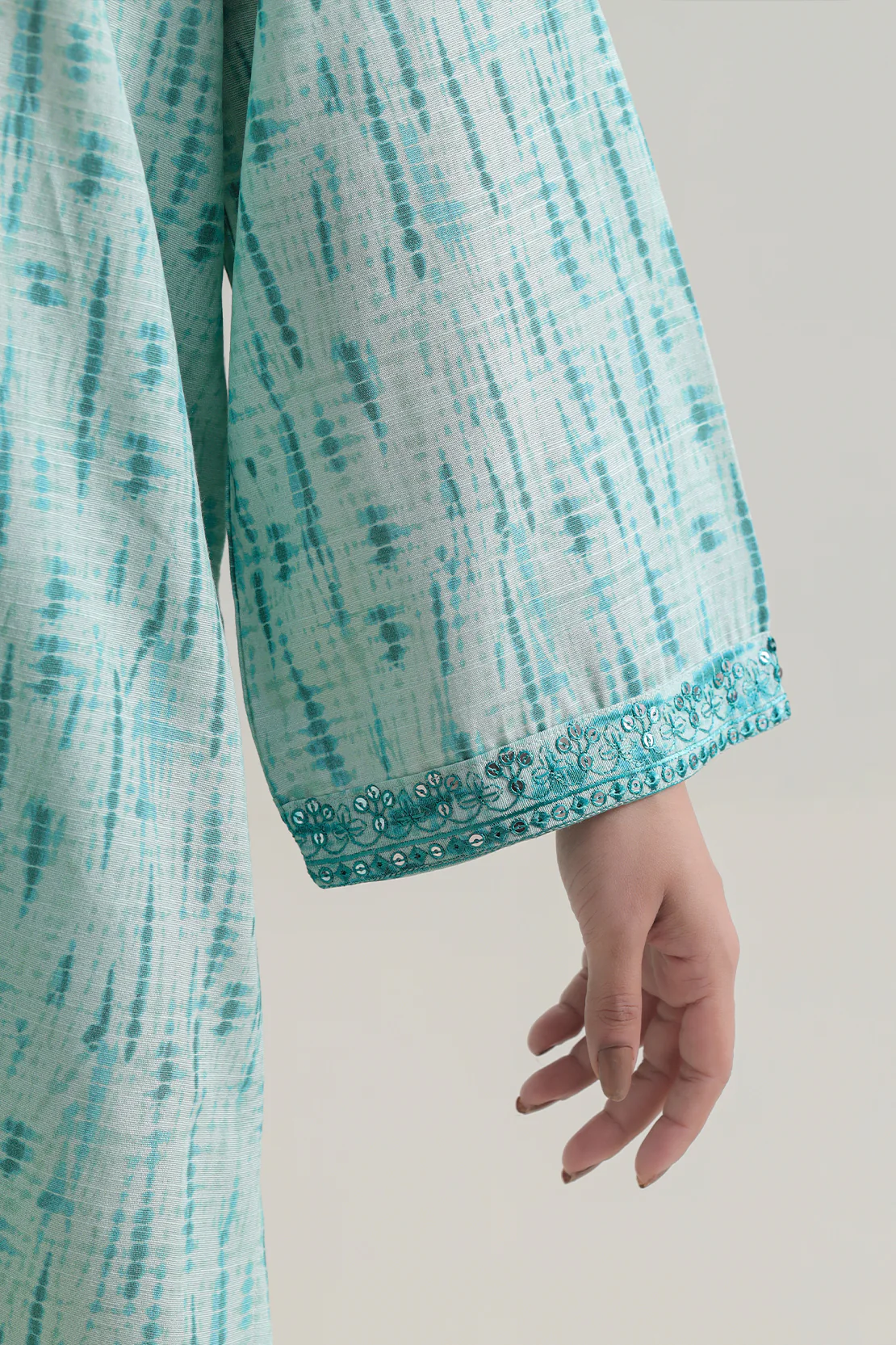 Printed Embroidered Khaddar Stitched 2 Piece (Shirt/Trouser) - Image 4