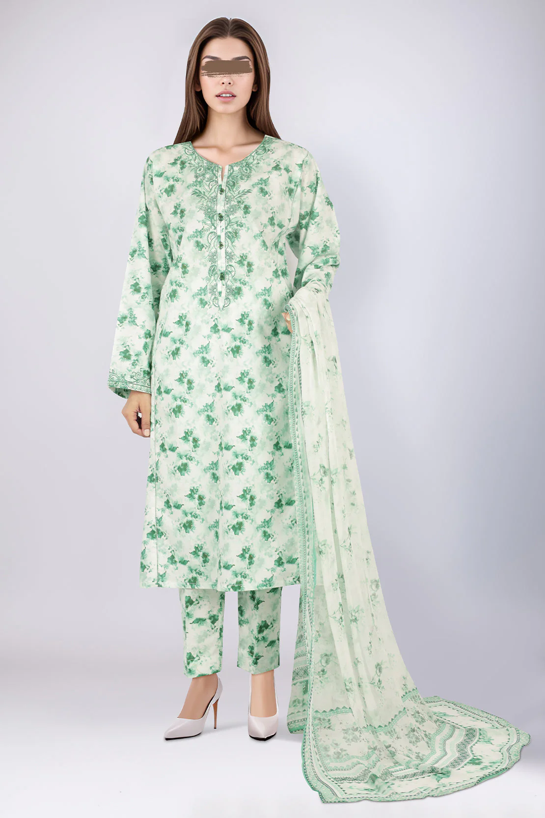 Printed Embroidered Lawn Stitched 2 Piece (Shirt/Trouser)