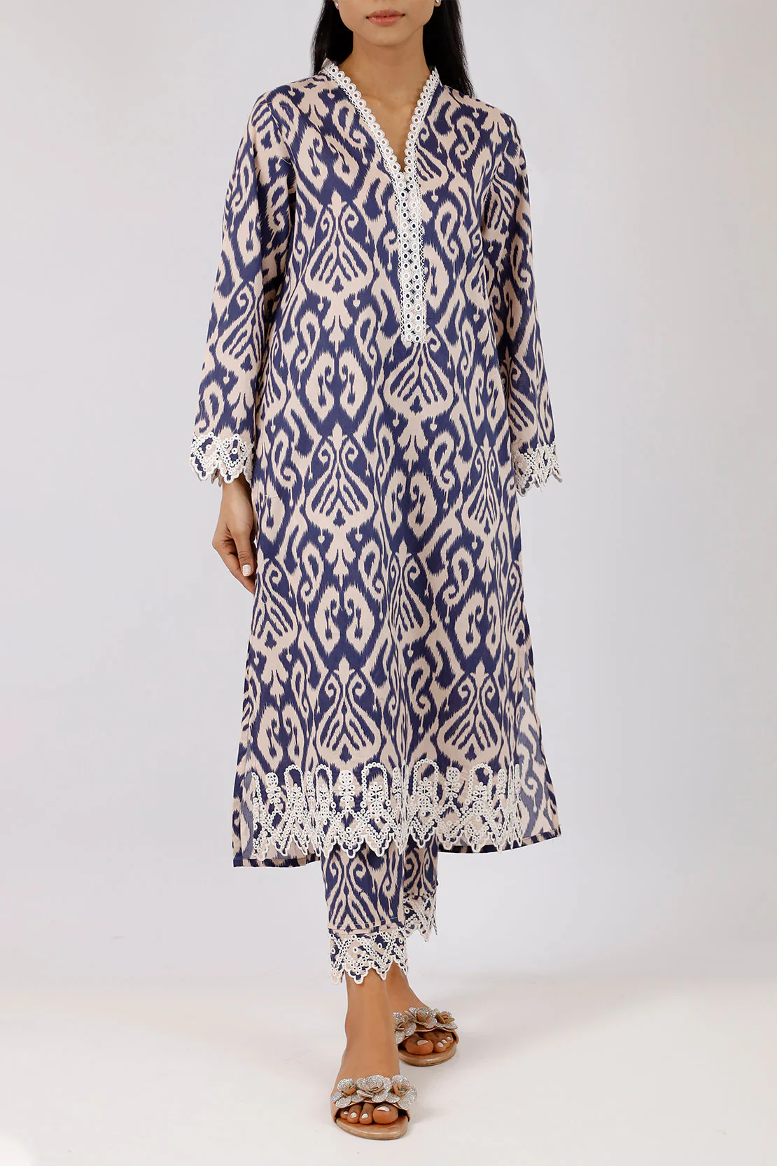 Printed Embroidered Lawn Stitched 2 Piece (Shirt/Trouser)