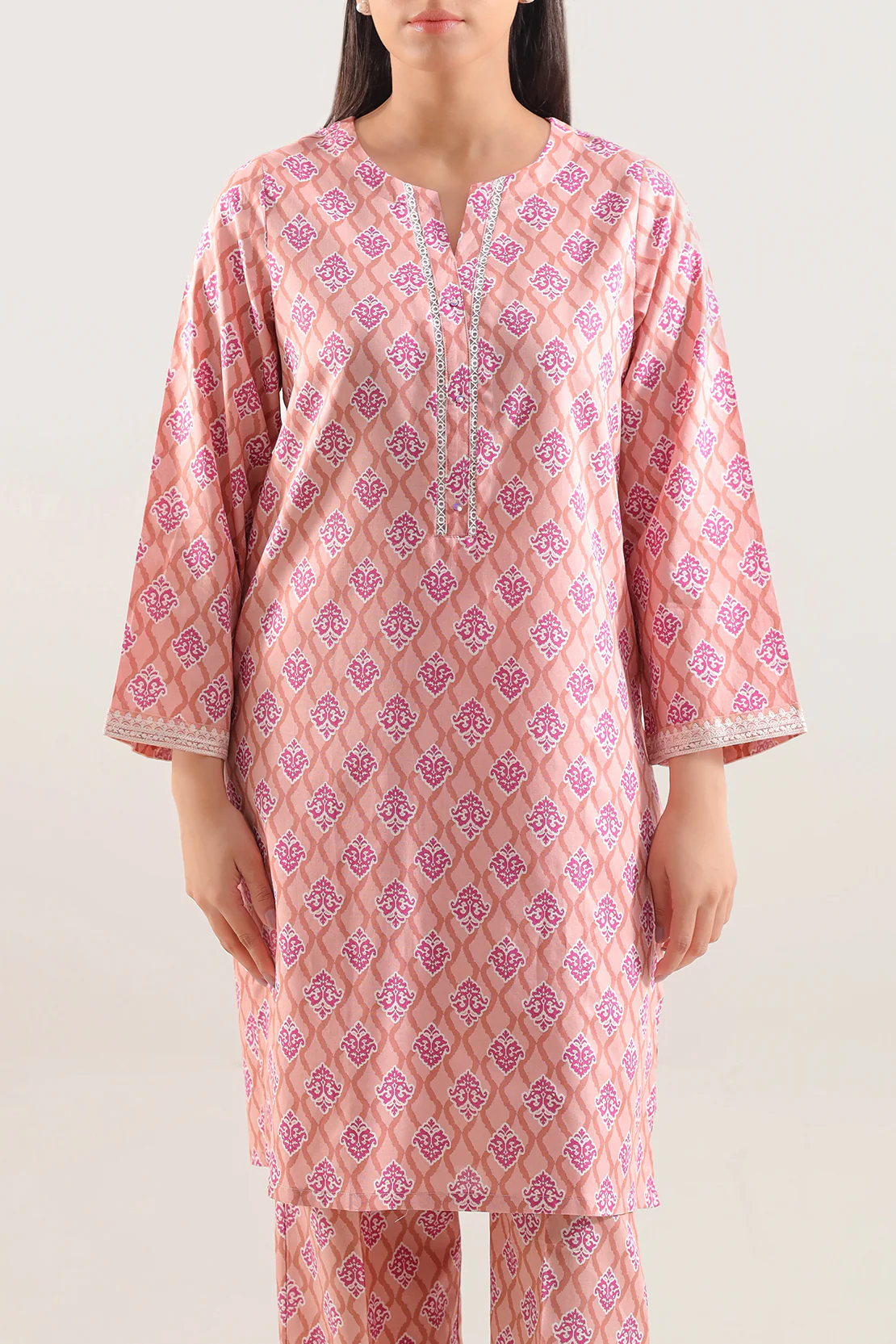 Printed Embroidered Lawn Stitched 2 Piece (Shirt/Trouser) - Image 2