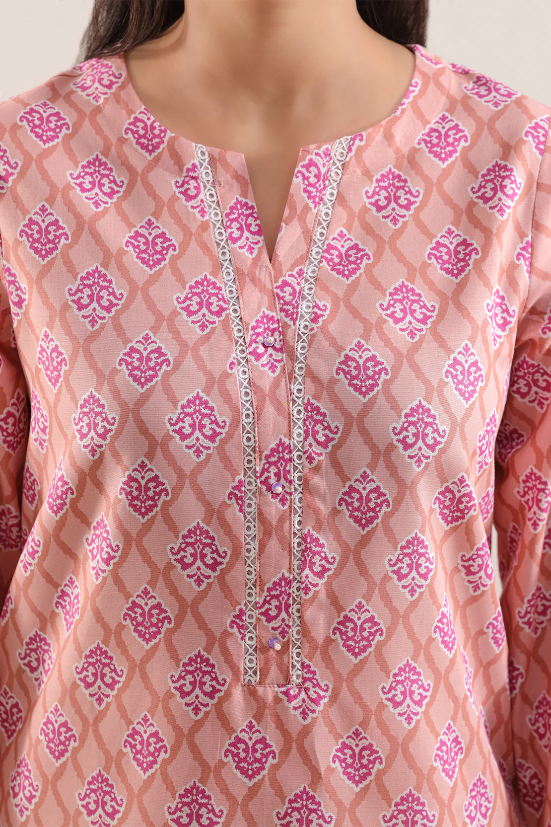 Printed Embroidered Lawn Stitched 2 Piece (Shirt/Trouser) - Image 3