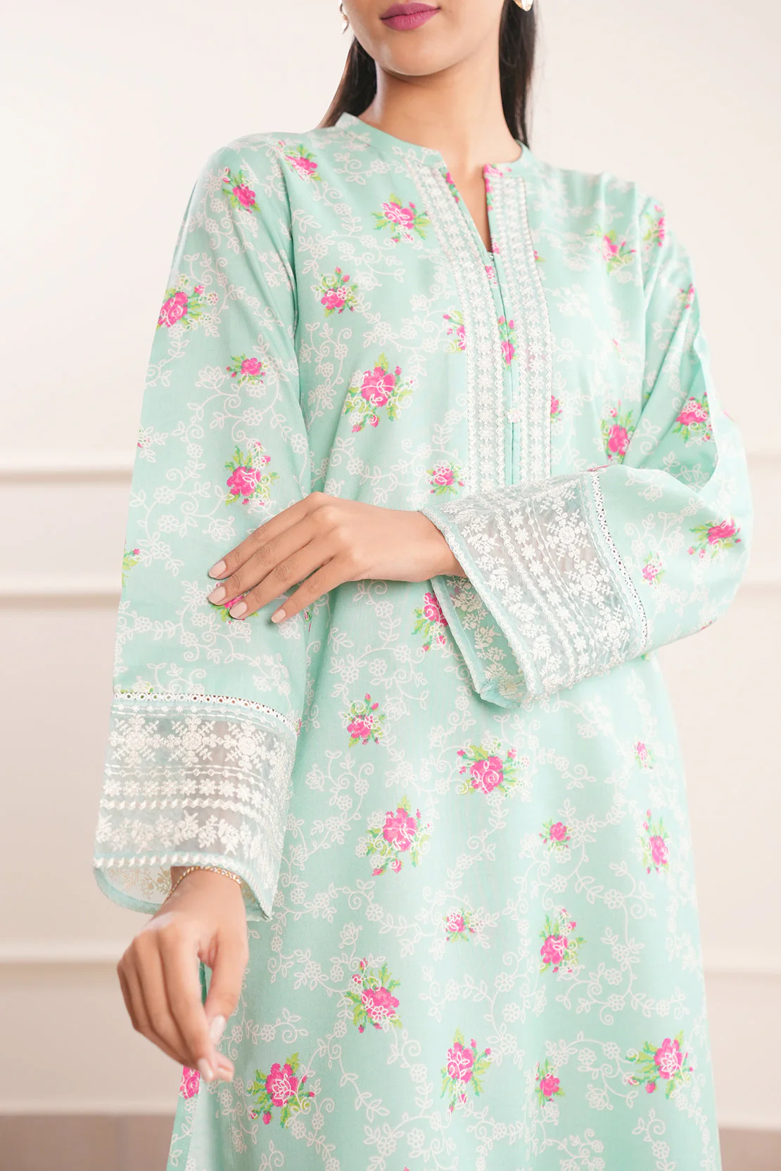 Printed Embroidered Lawn Stitched 2 Piece (Shirt/Trouser)