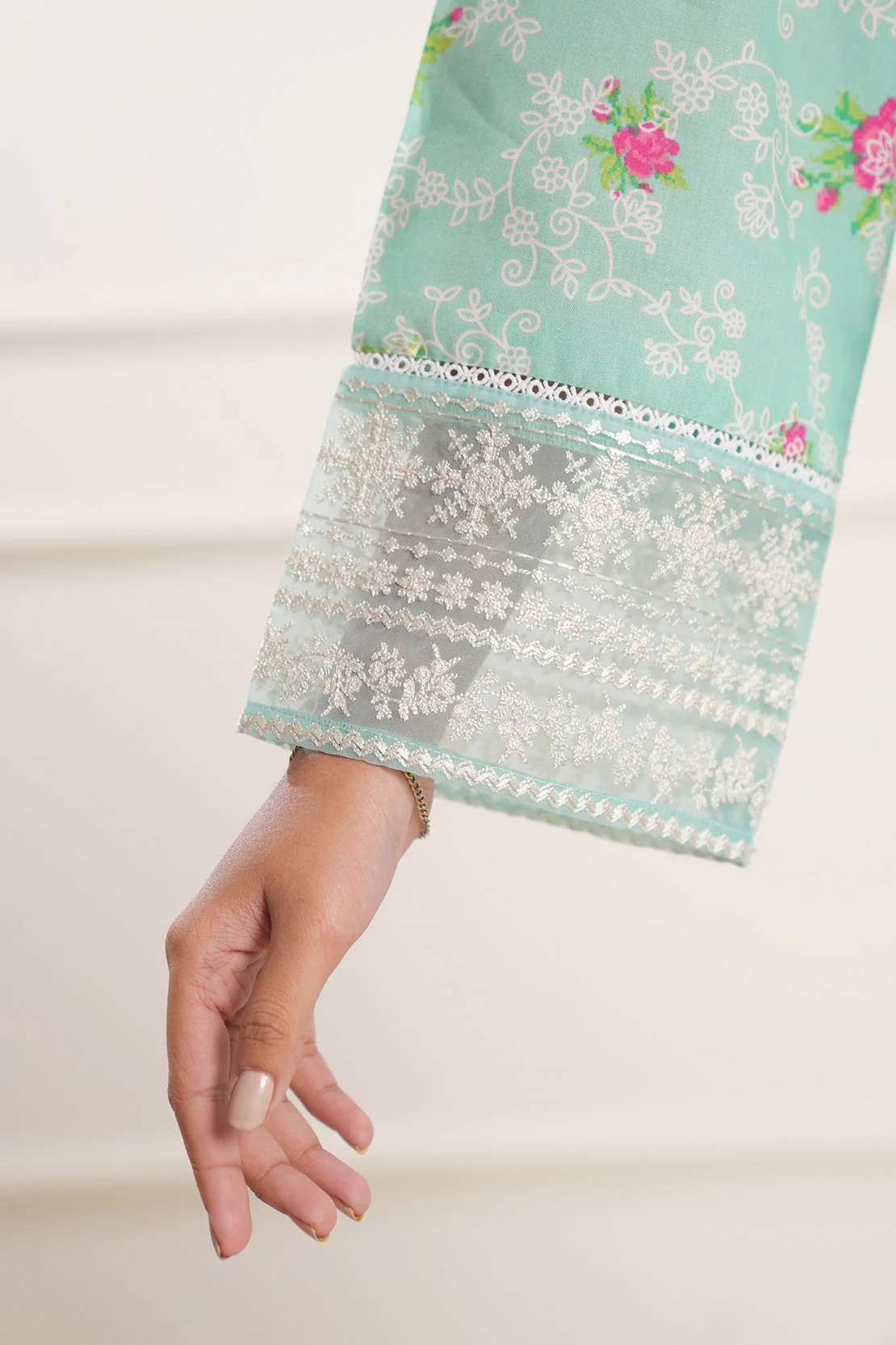 Printed Embroidered Lawn Stitched 2 Piece (Shirt/Trouser) - Image 7