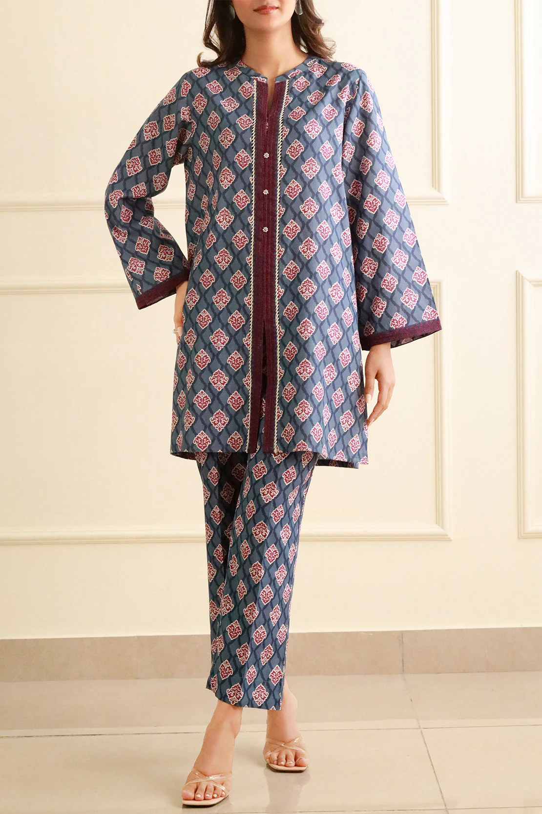 Printed Embroidered Lawn Stitched 2 Piece (Shirt/Trouser)