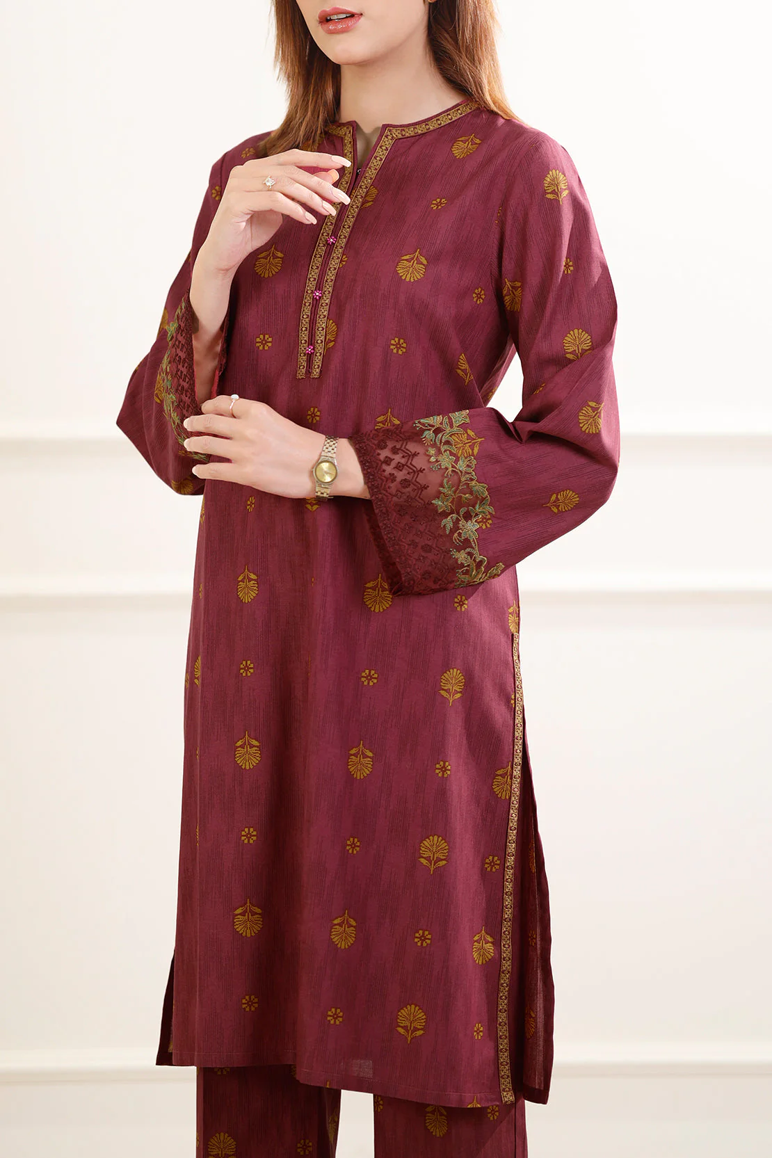 Printed Embroidered Lawn Stitched 2 Piece (Shirt/Trouser)