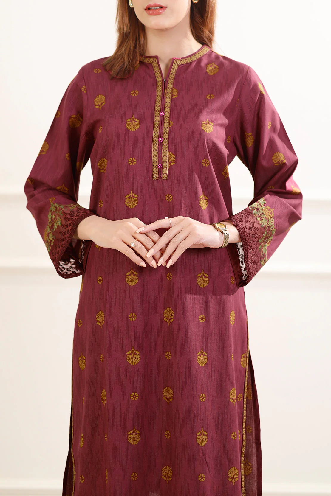 Printed Embroidered Lawn Stitched 2 Piece (Shirt/Trouser) - Image 2