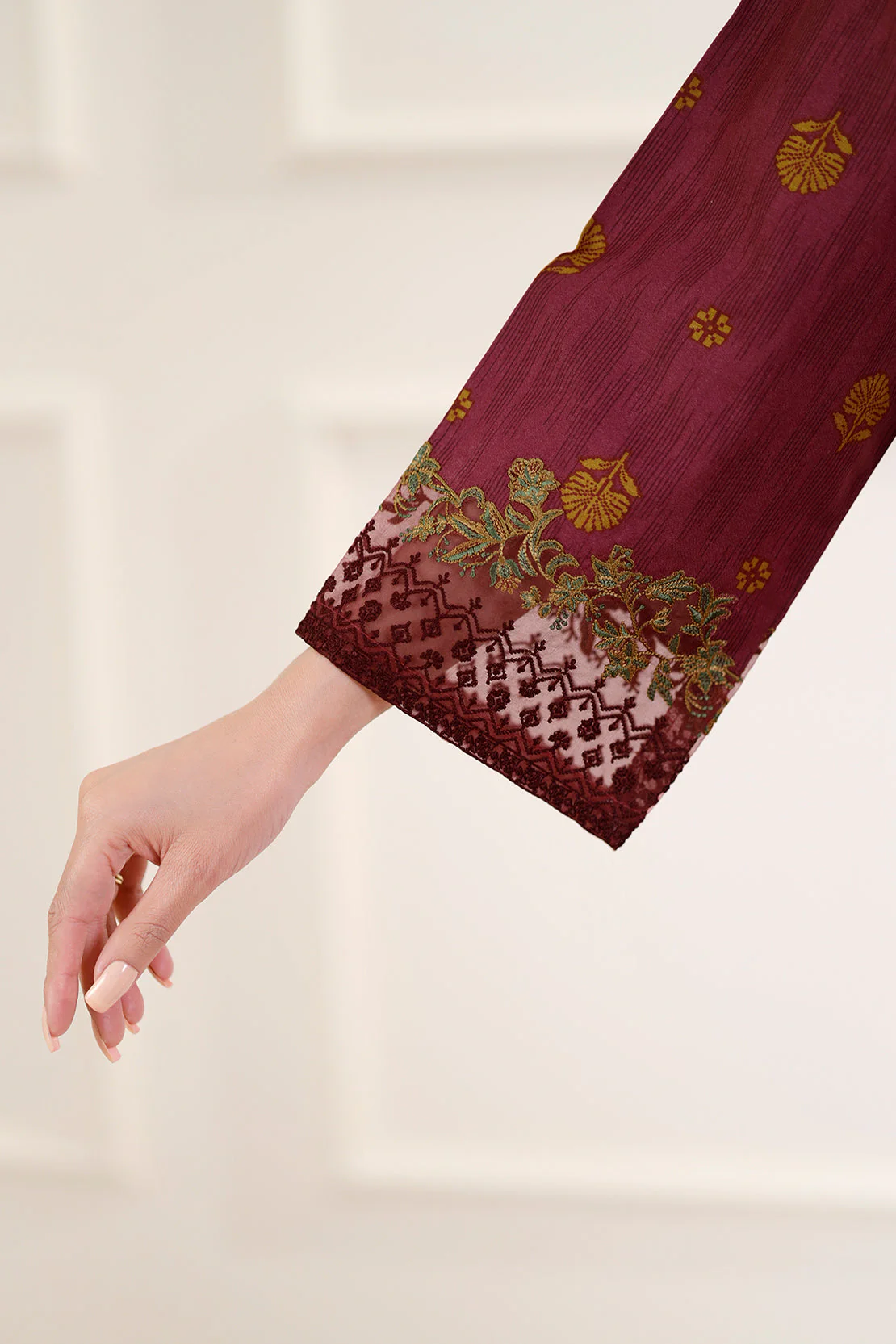 Printed Embroidered Lawn Stitched 2 Piece (Shirt/Trouser) - Image 7