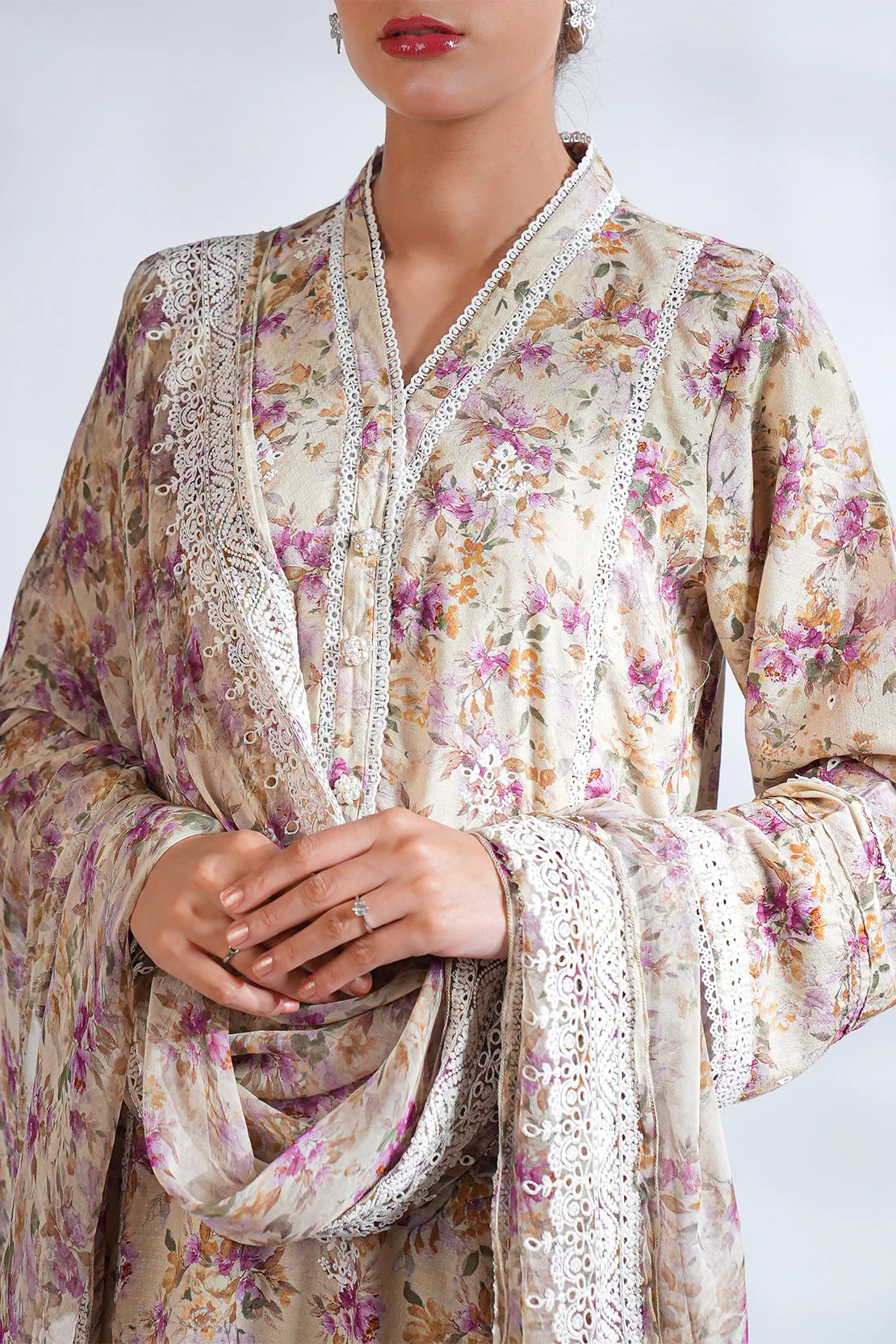 Printed Embroidered Lawn Stitched 2 Piece (Shirt/Trouser)