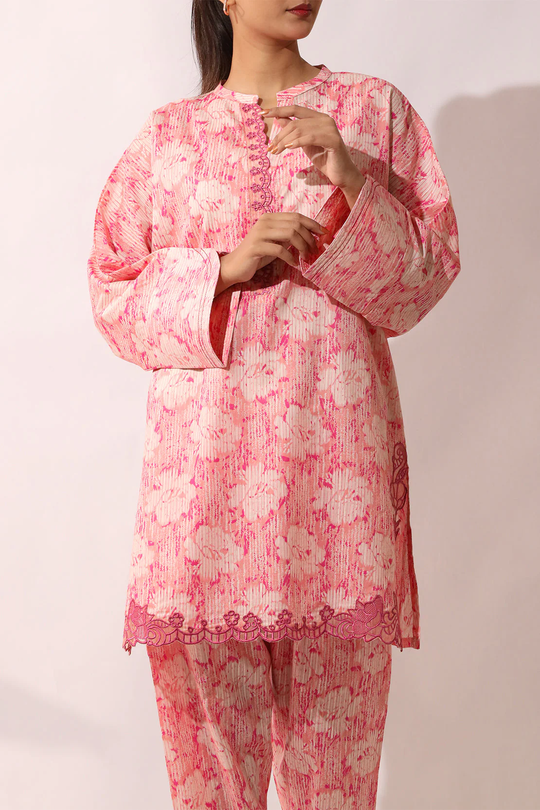 Printed Embroidered Lawn Stitched 2 Piece (Shirt/Trouser) - Image 6