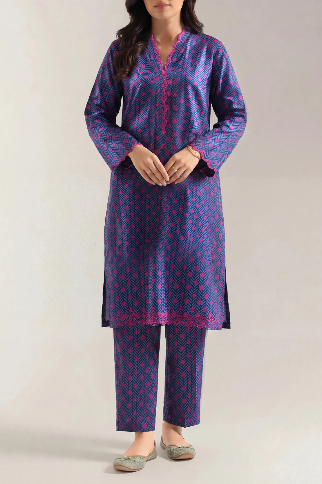 Printed Embroidered Lawn Stitched 2 Piece (Shirt/Trouser)