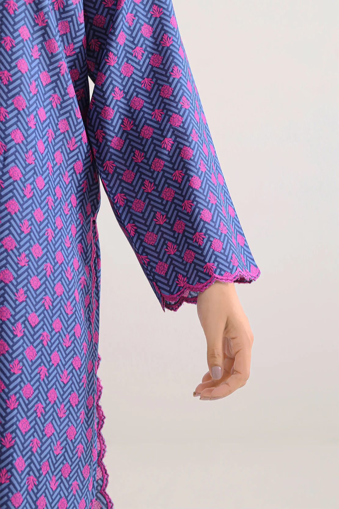 Printed Embroidered Lawn Stitched 2 Piece (Shirt/Trouser) - Image 4