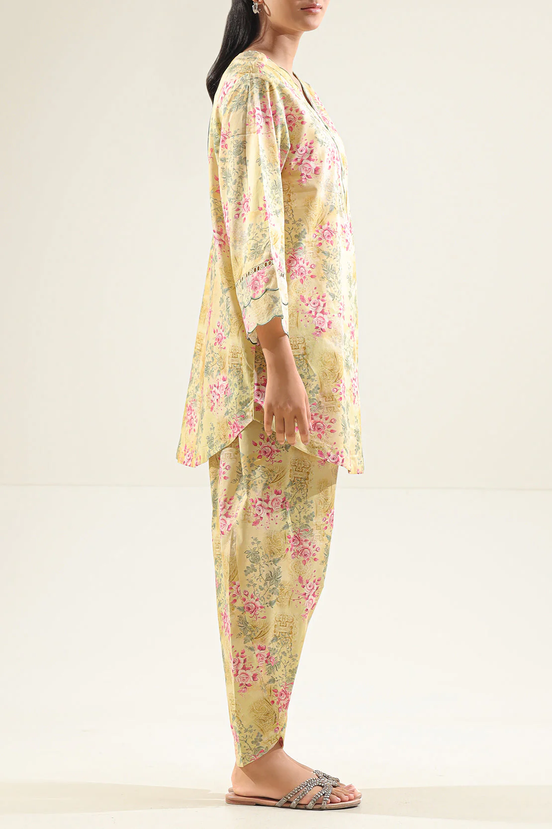Printed Embroidered Lawn Stitched 2 Piece (Shirt/Trouser) - Image 2