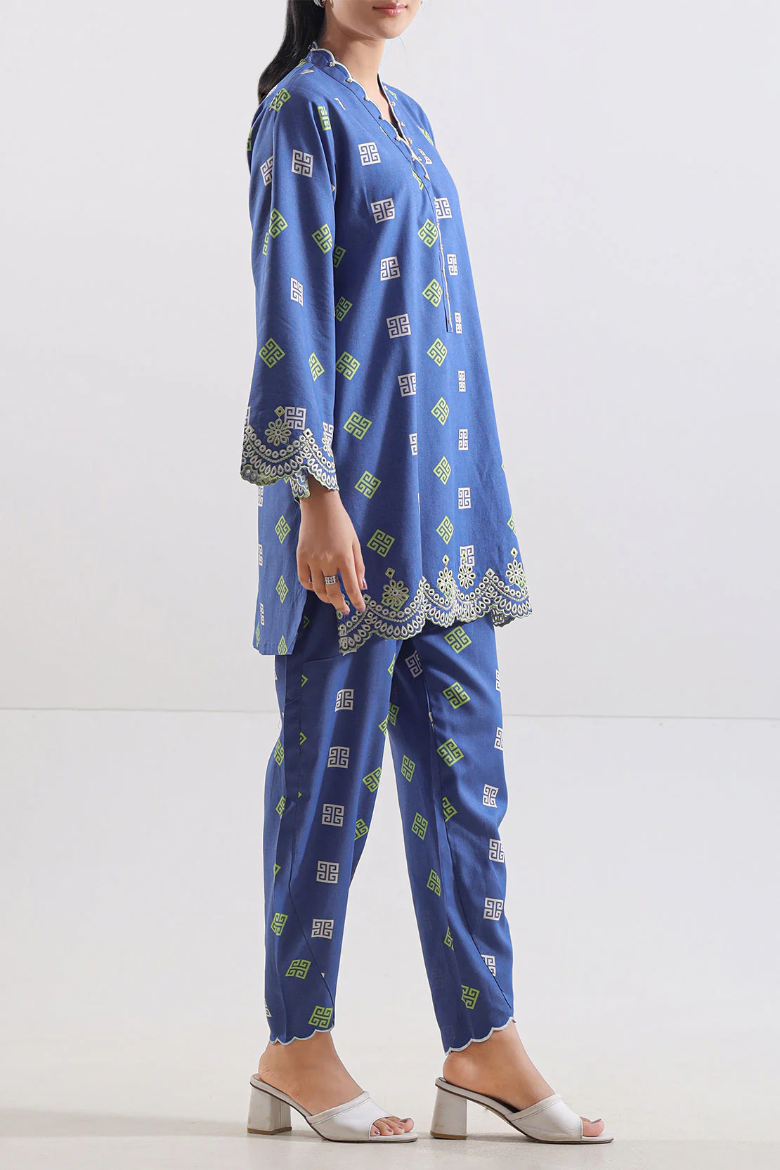 Printed Embroidered Lawn Stitched 2 Piece (Shirt/Trouser) - Image 2