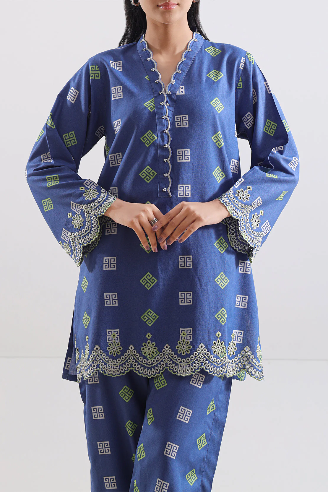 Printed Embroidered Lawn Stitched 2 Piece (Shirt/Trouser) - Image 3