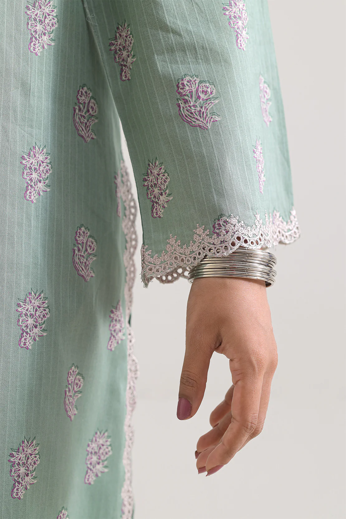 Printed Embroidered Lawn Stitched 2 Piece (Shirt/Trouser) - Image 4