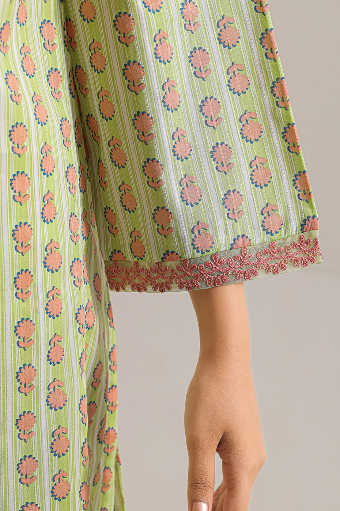 Printed Embroidered Lawn Stitched 2 Piece (Shirt/Trouser) - Image 5