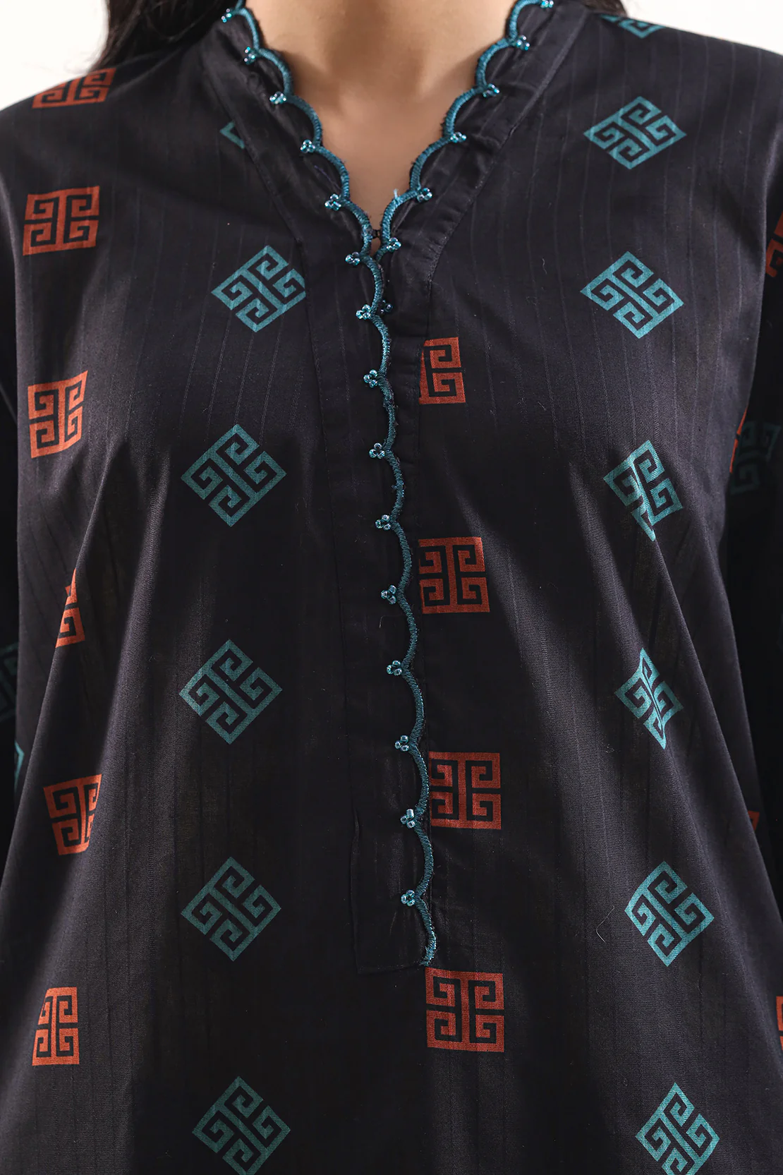 Printed Embroidered Lawn Stitched 2 Piece (Shirt/Trouser) - Image 4