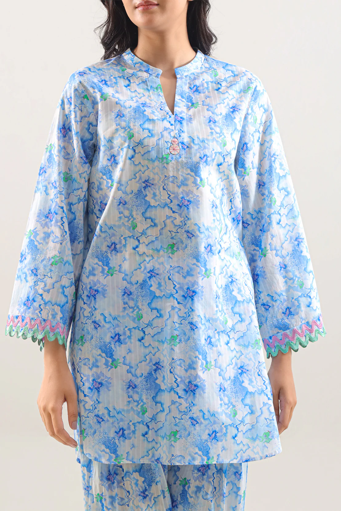Printed Embroidered Lawn Stitched 2 Piece (Shirt/Trouser) - Image 2