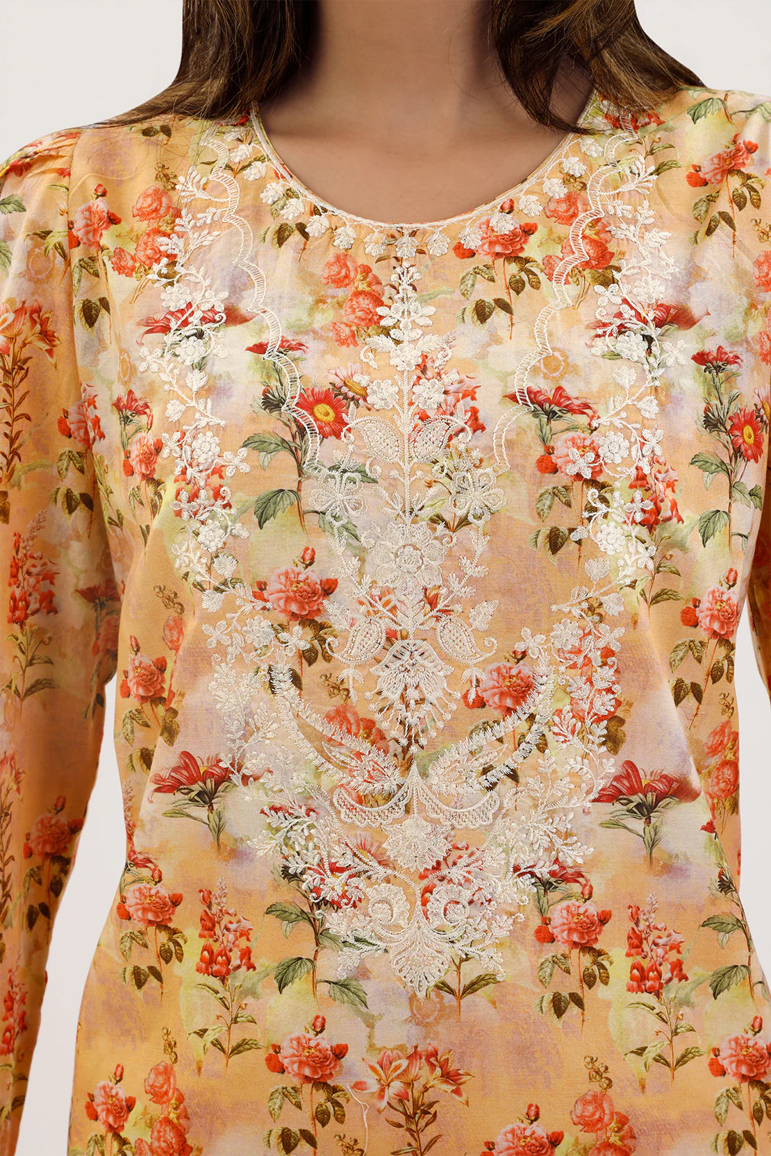 Printed Embroidered Lawn Stitched 3 Piece - Image 6