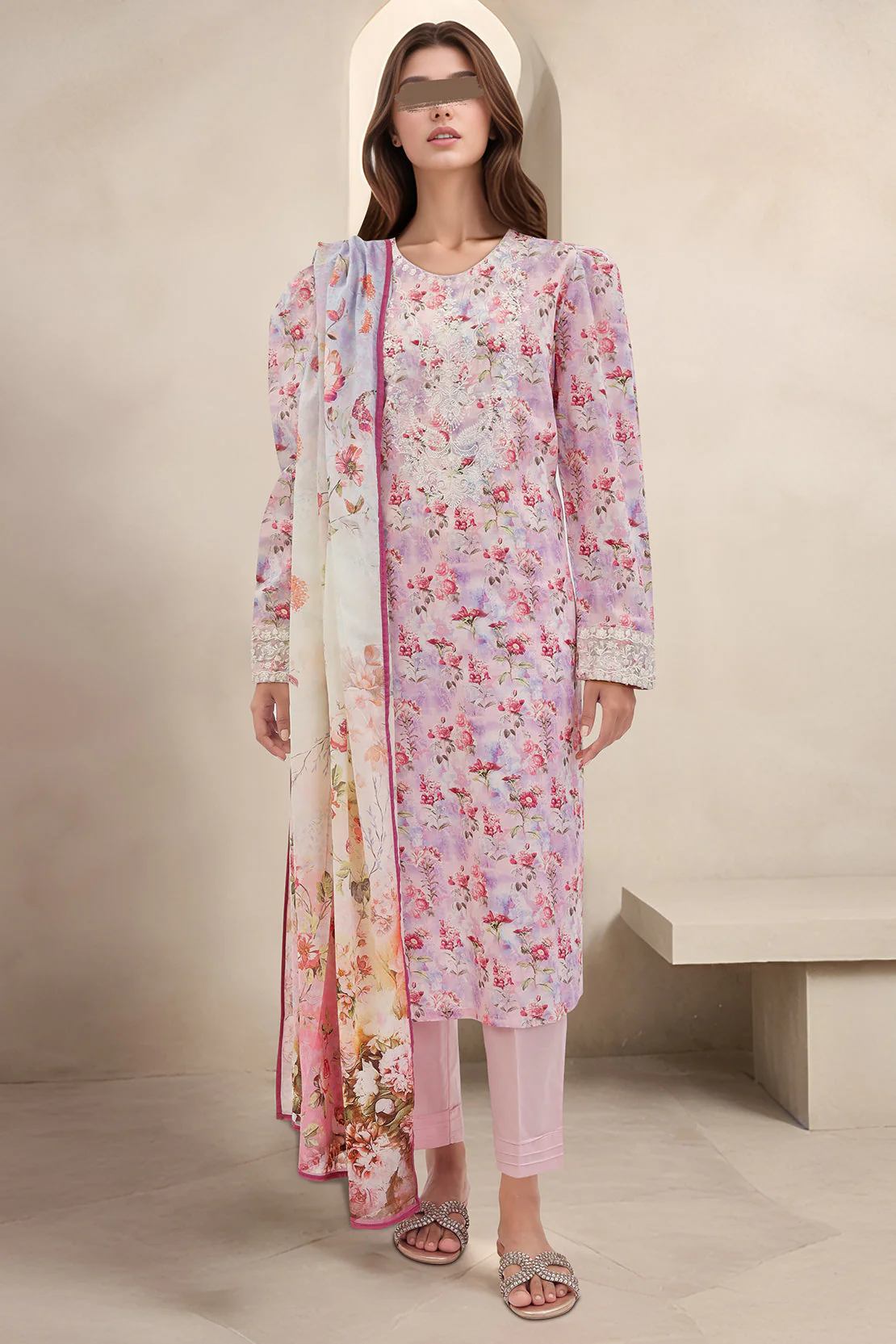 Printed Embroidered Lawn Stitched Shirt