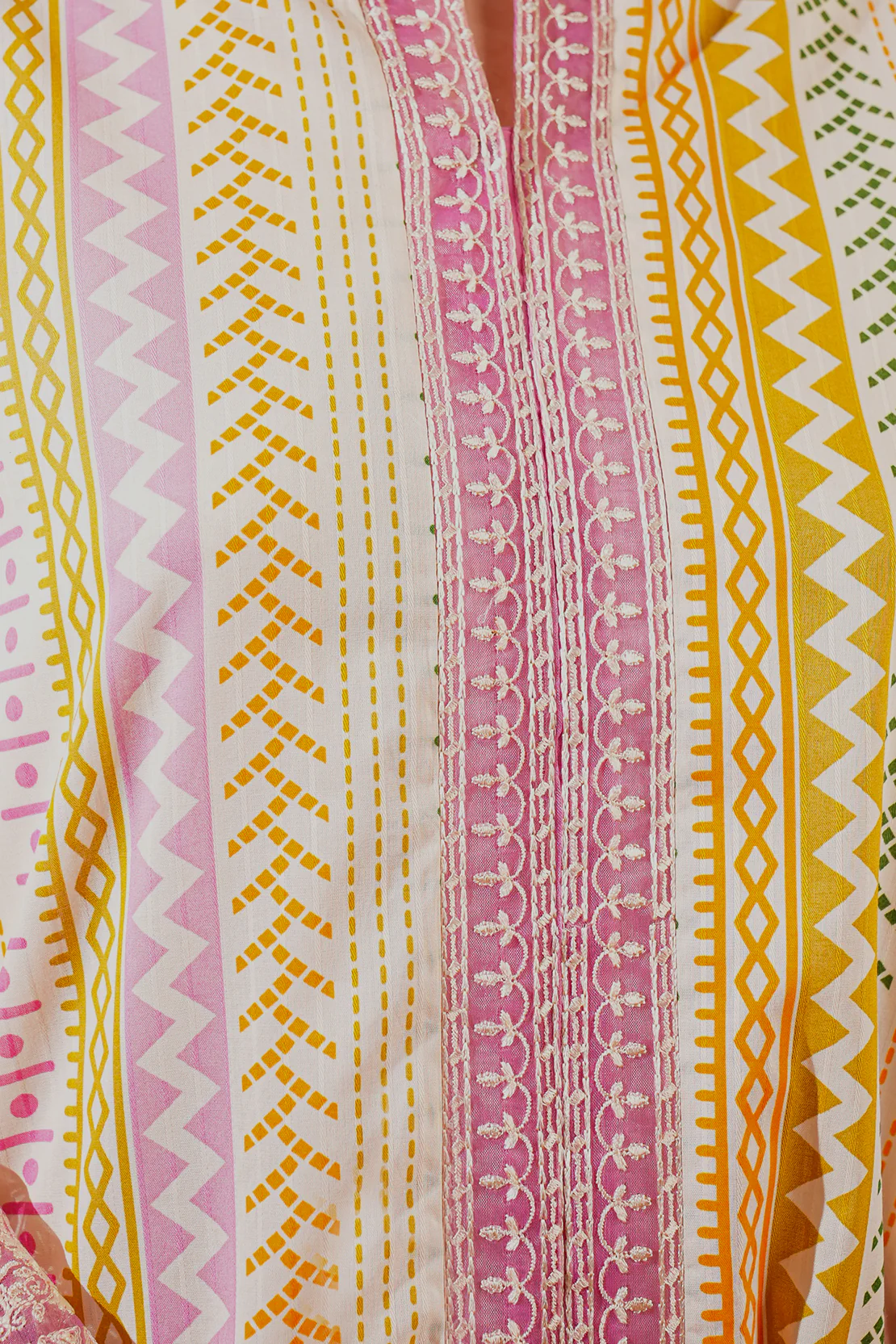 Printed Embroidered Lawn Stitched Shirt - Image 3